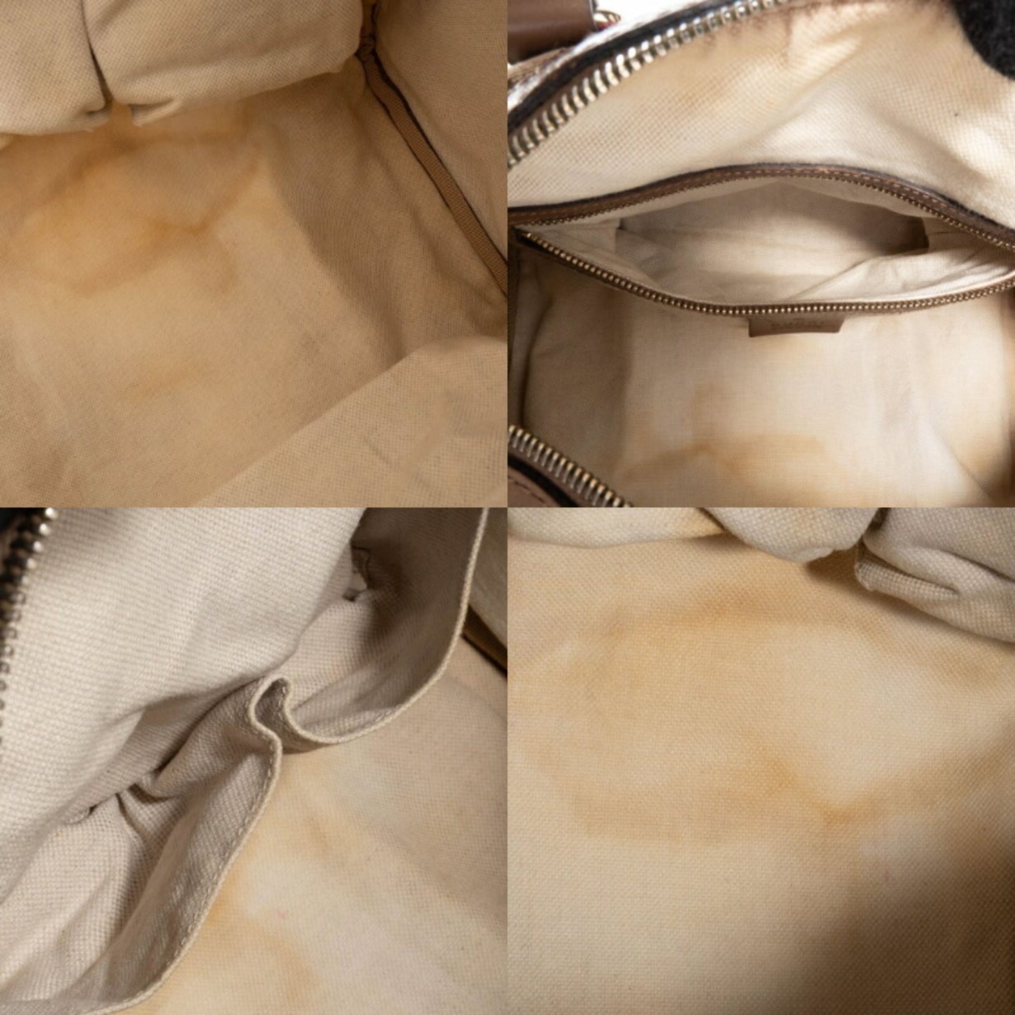 Gucci Brown Pink Gg Canvas Leather Boston Bag Shoulder Bag ( )