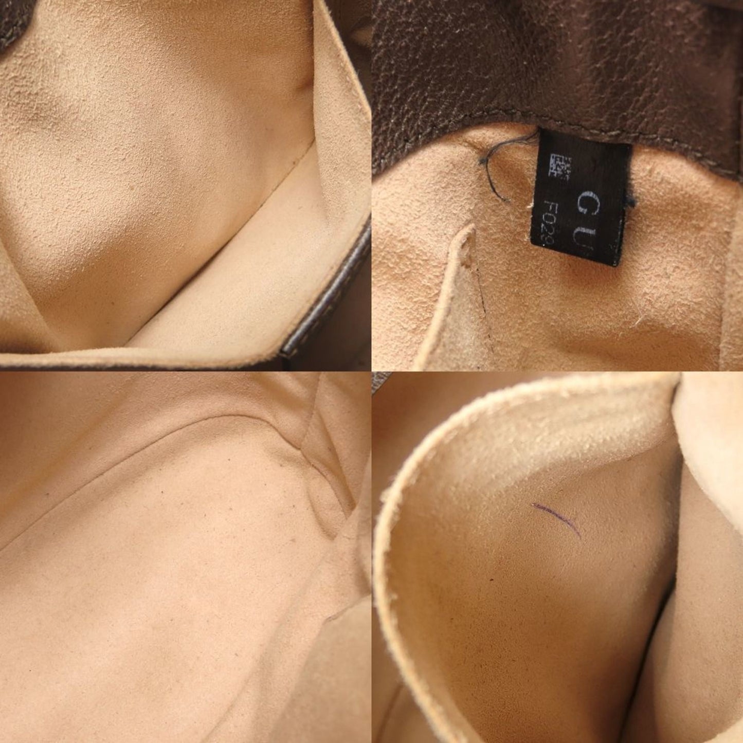 Gucci Beige Brown Gg Supreme Leather Handbag ( )