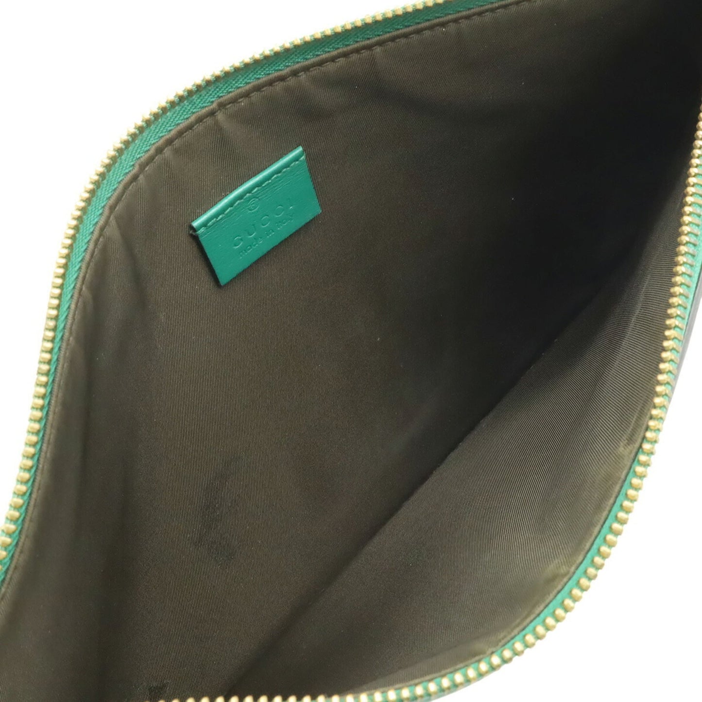 Gucci Green Leather Clutch Bag ( )