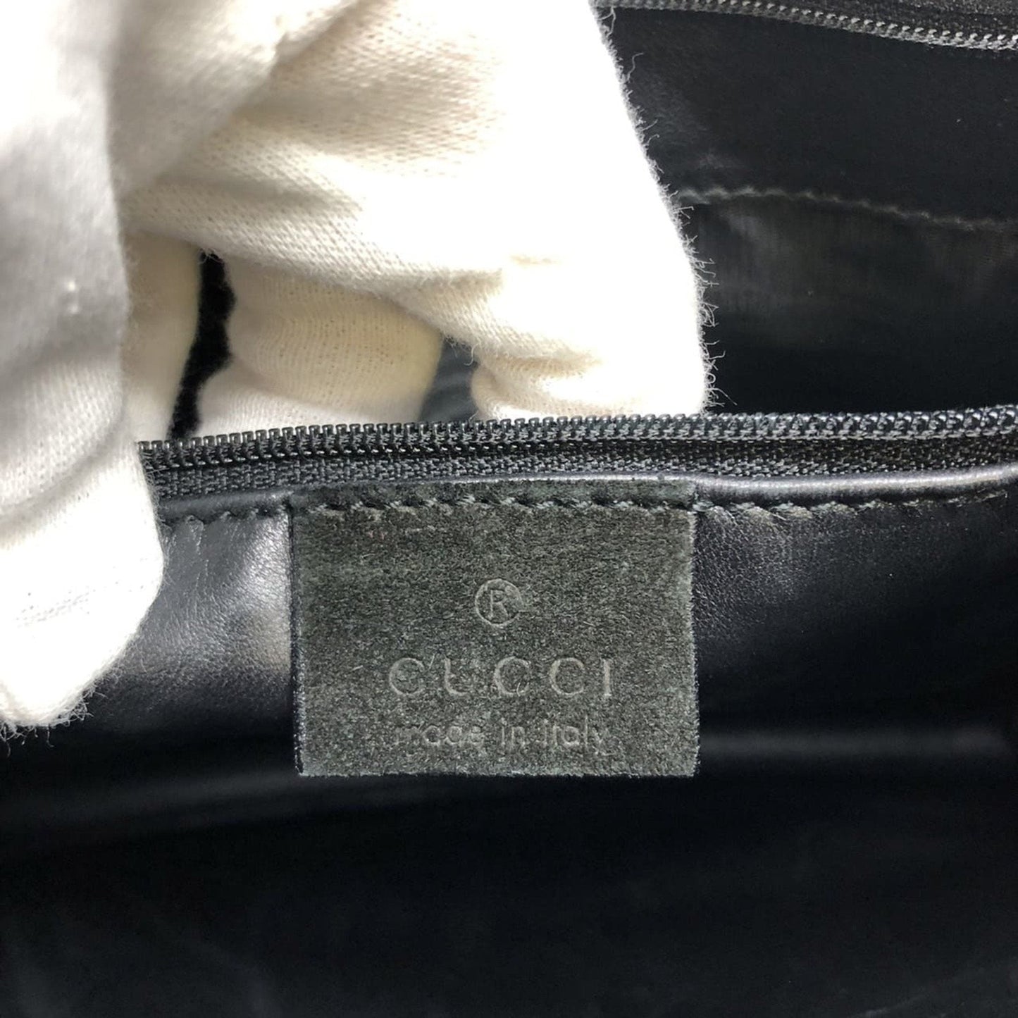 Gucci Black Suede Handbag Shoulder Bag ( )