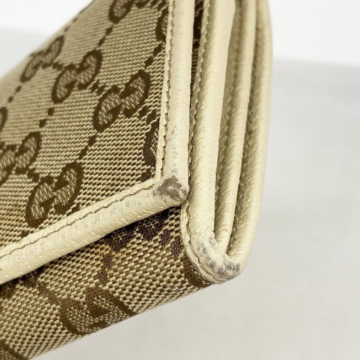 Gucci Brown Canvas Long Wallet (Bi-Fold) ( )