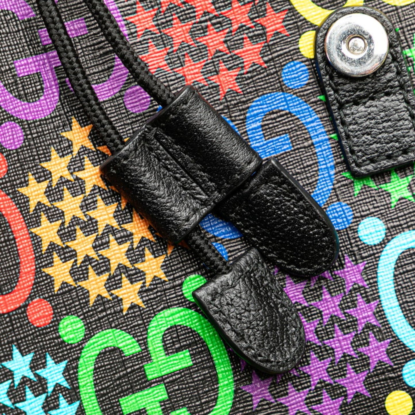 Gucci Black Multi-Color Pvc Leather Backpack ( )