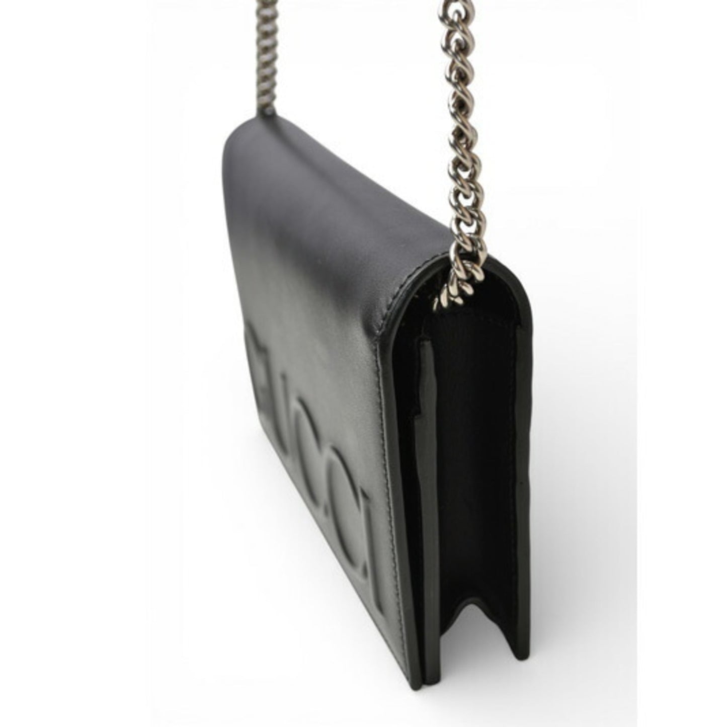 Gucci Black Leather Clutch Bag Shoulder Bag ( )
