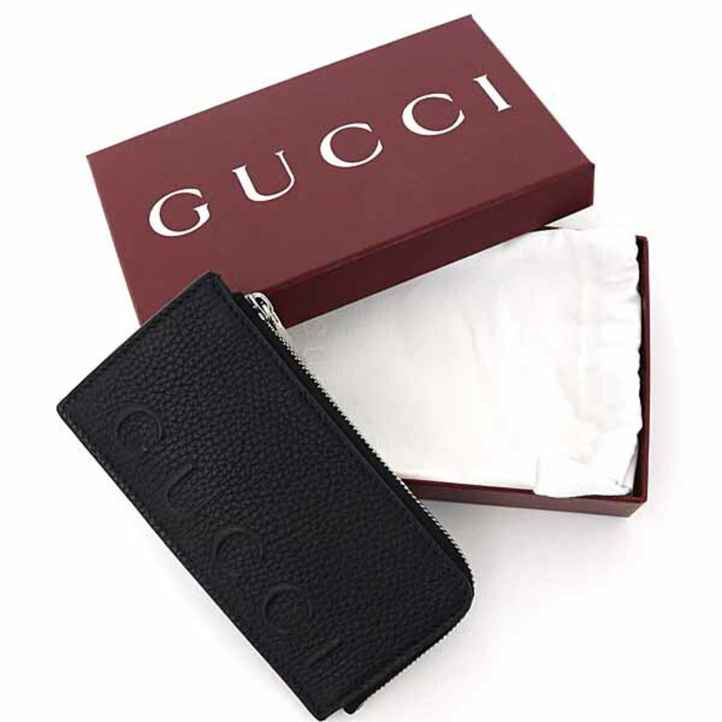 Gucci Silver Yellow Leather Card Wallet ( )