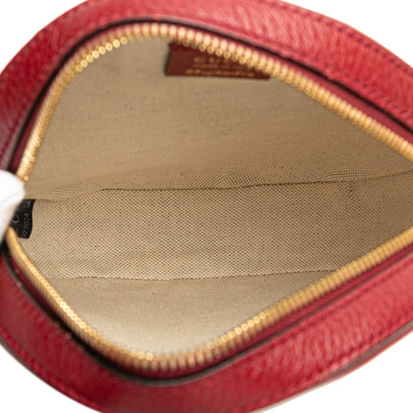 Gucci Brown Red Color Pvc Leather Shoulder Bag ( )