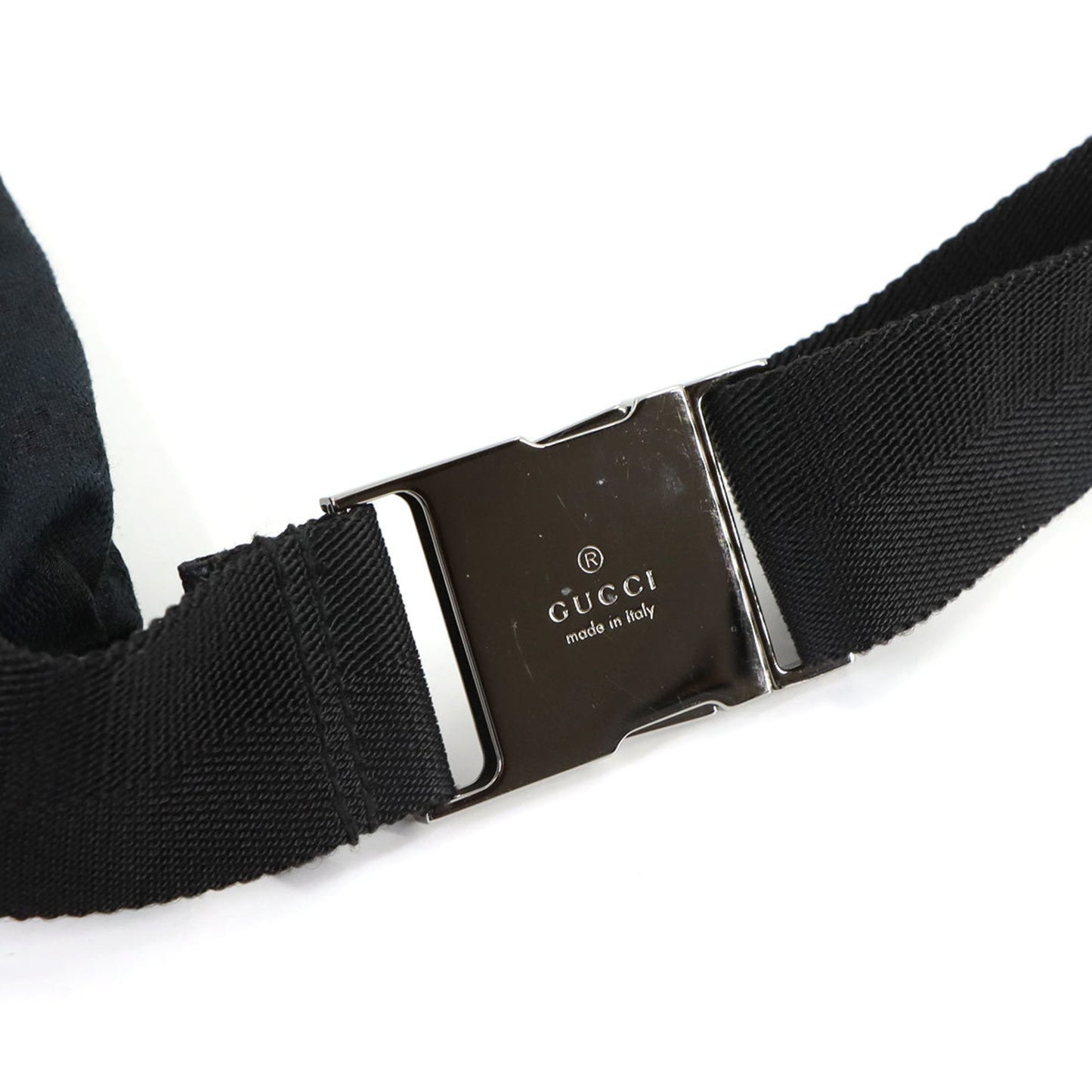 Gucci Black Gg Canvas Leather Fanny Pack ( )