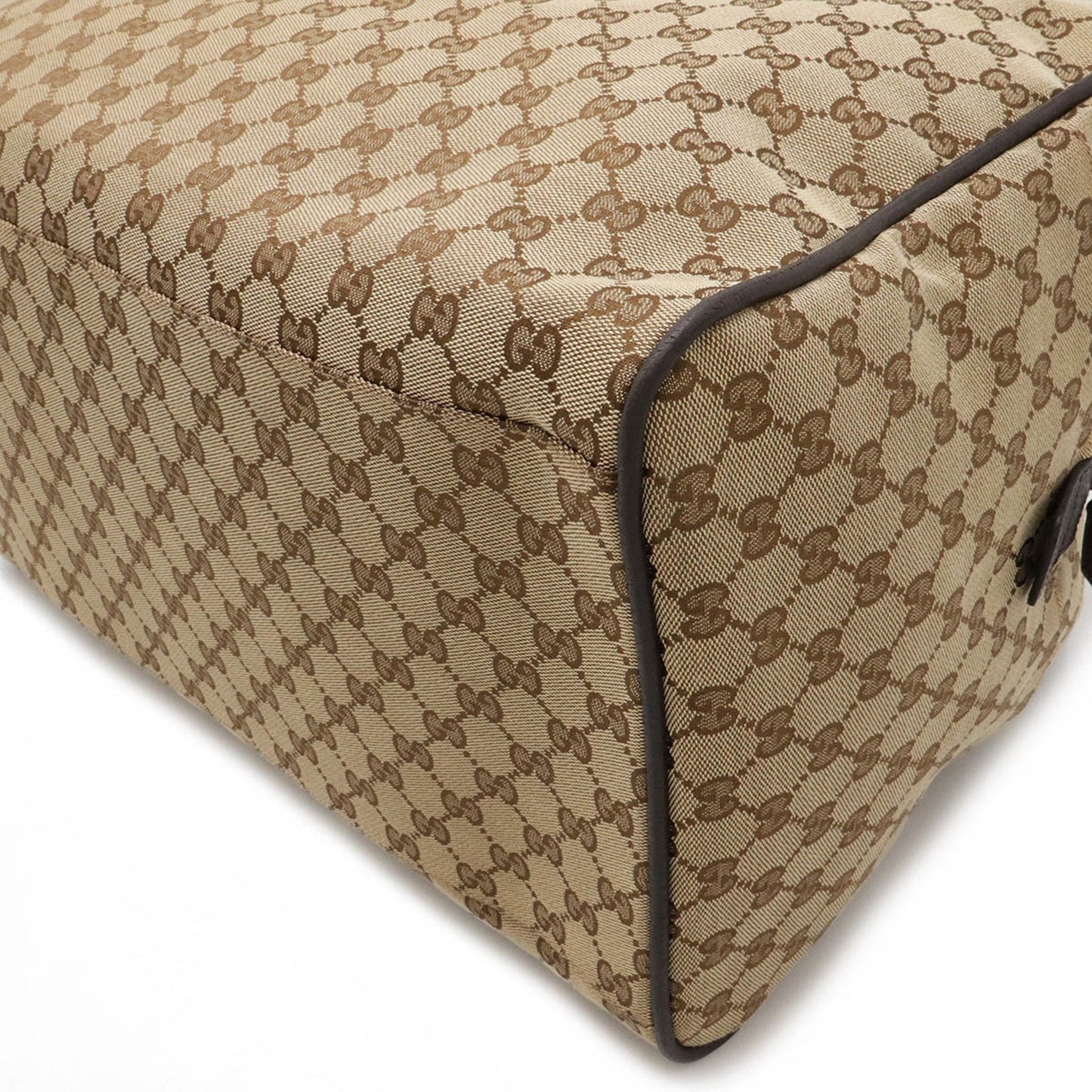 Gucci Gg Canvas Beige Green Khaki Red Color Canvas Leather Boston Bag Shoulder Bag