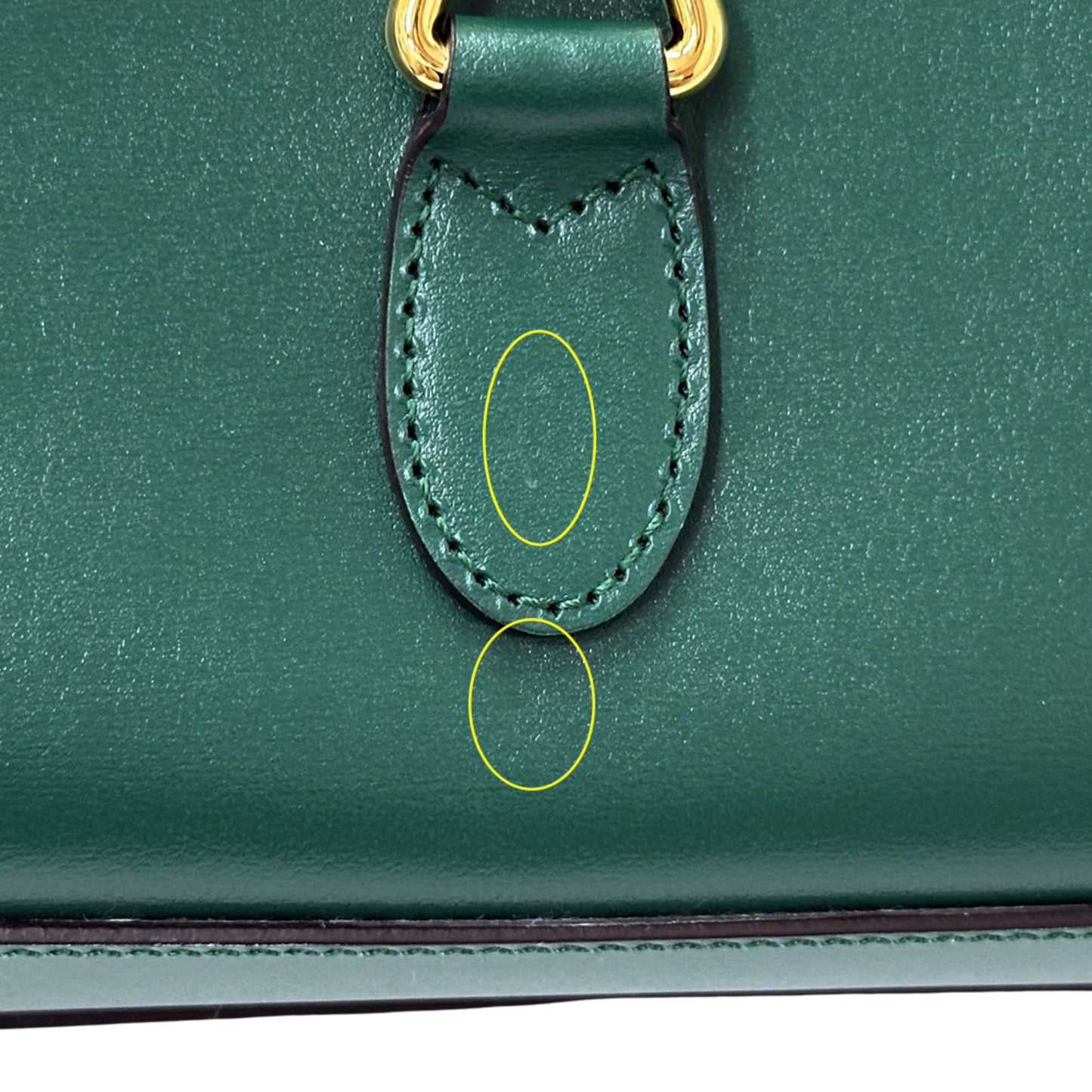 Gucci Green Leather Handbag Shoulder Bag ( )