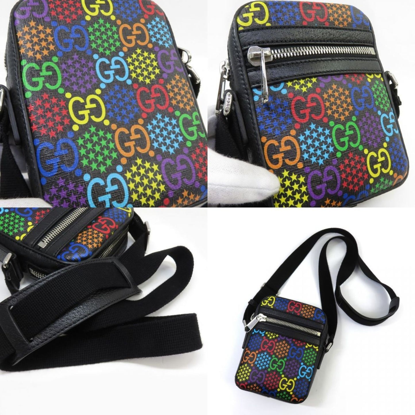 Gucci Black Multi-Color Shoulder Bag ( )