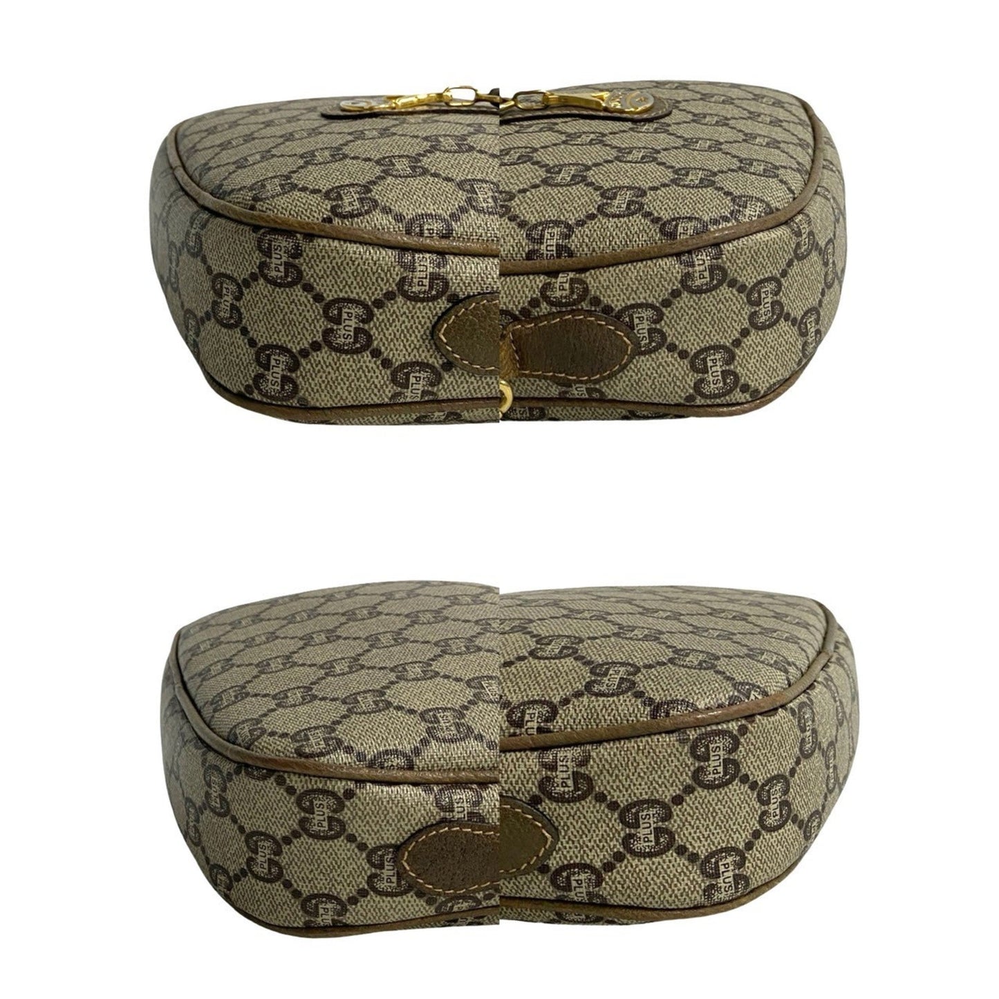 Gucci Brown Leather Pvc Pochette Shoulder Bag ( )