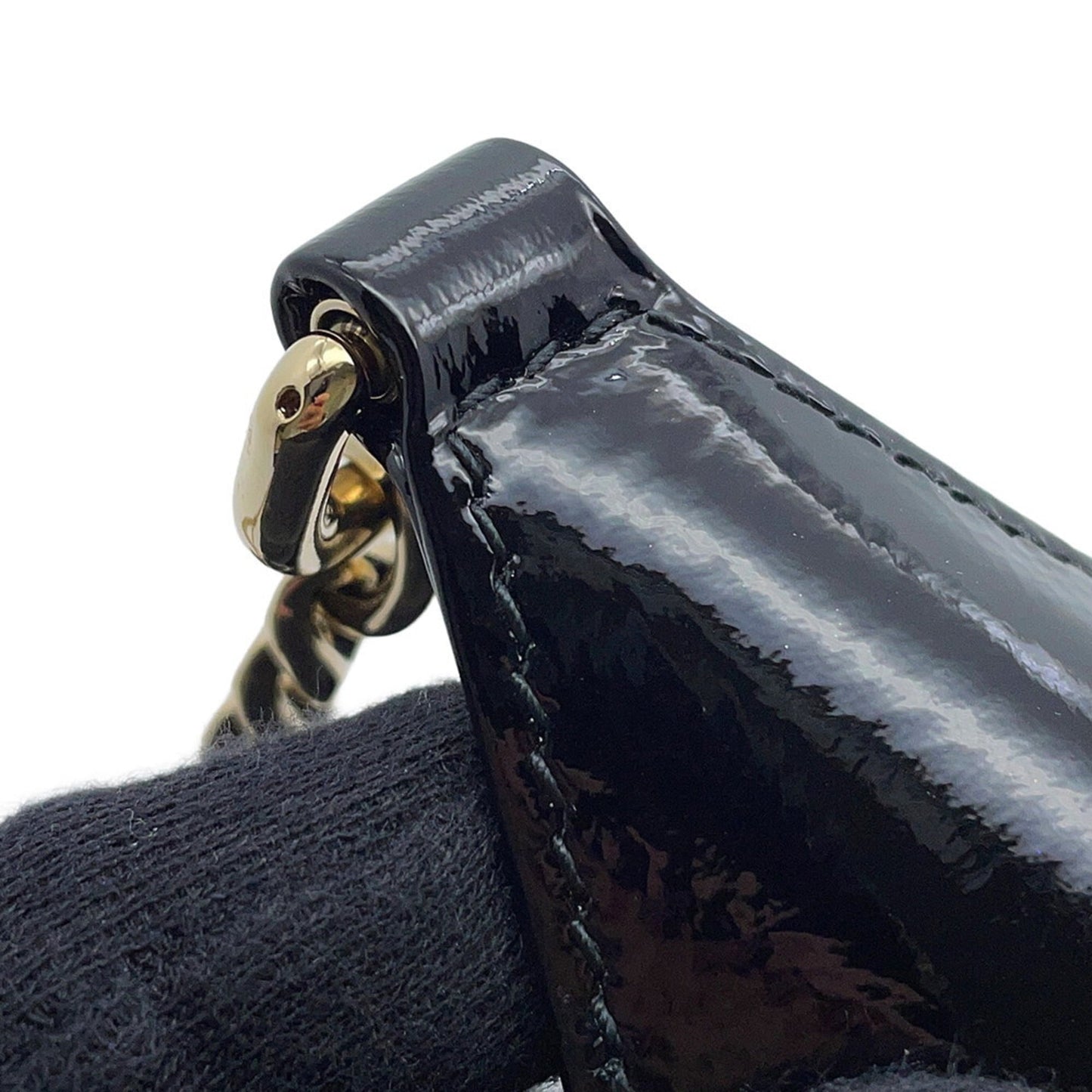 Gucci Black Patent Leather Shoulder Bag ( )
