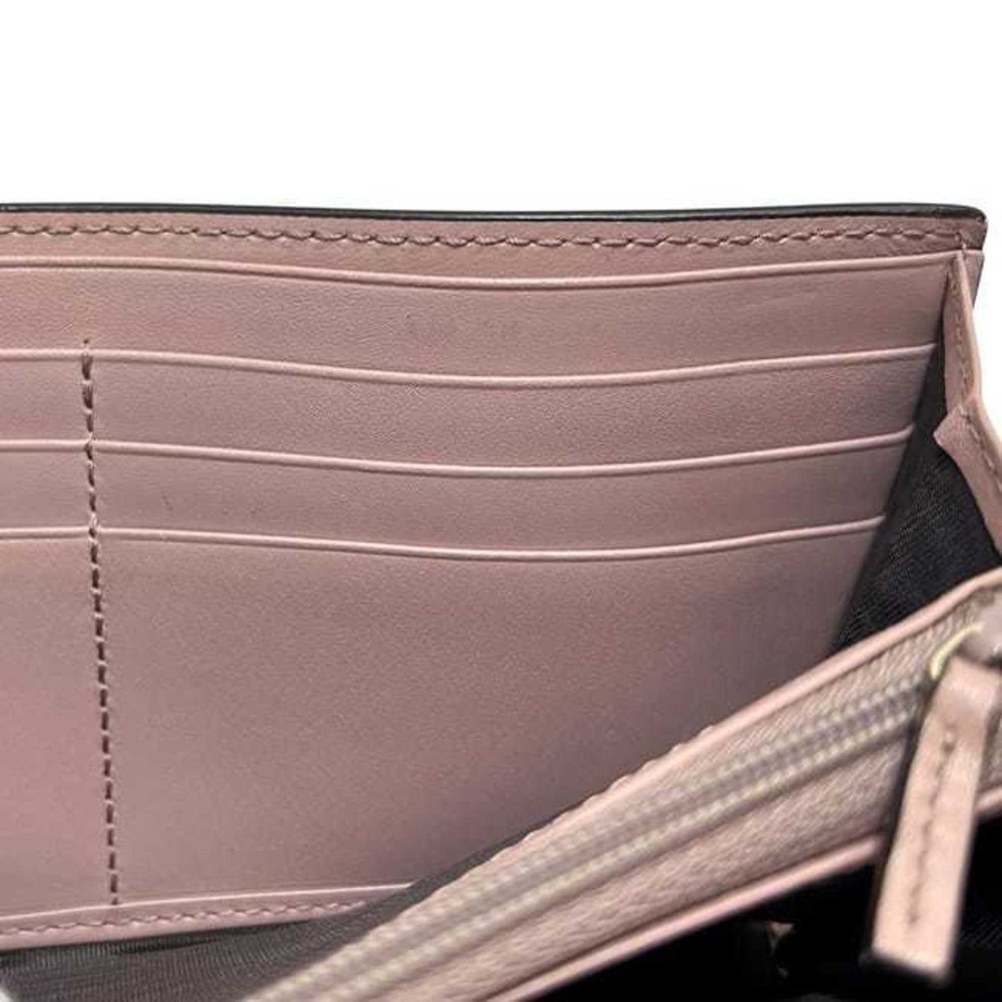 Gucci Beige Pink Leather Long Wallet (Bi-Fold) ( )