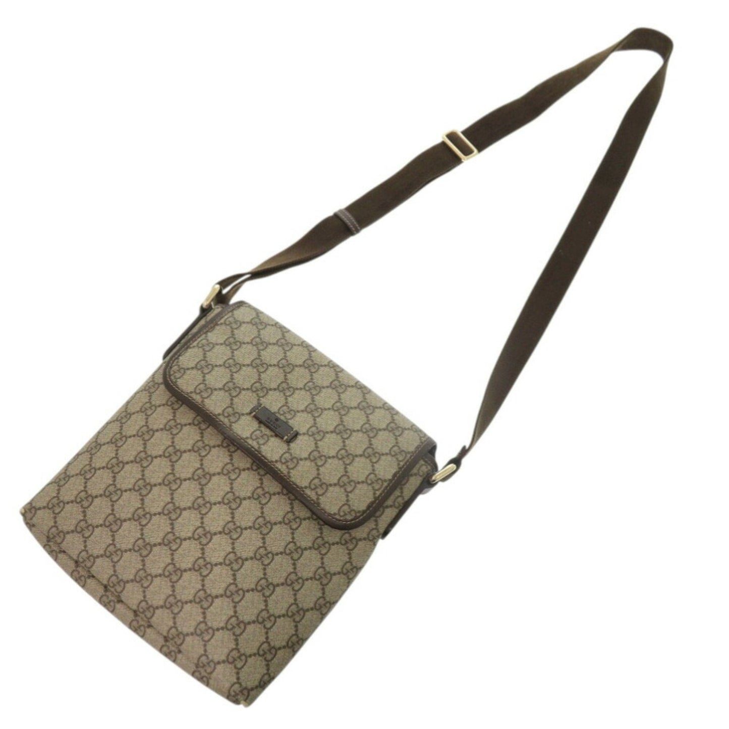 Gucci Brown Gg Supreme Shoulder Bag ( )