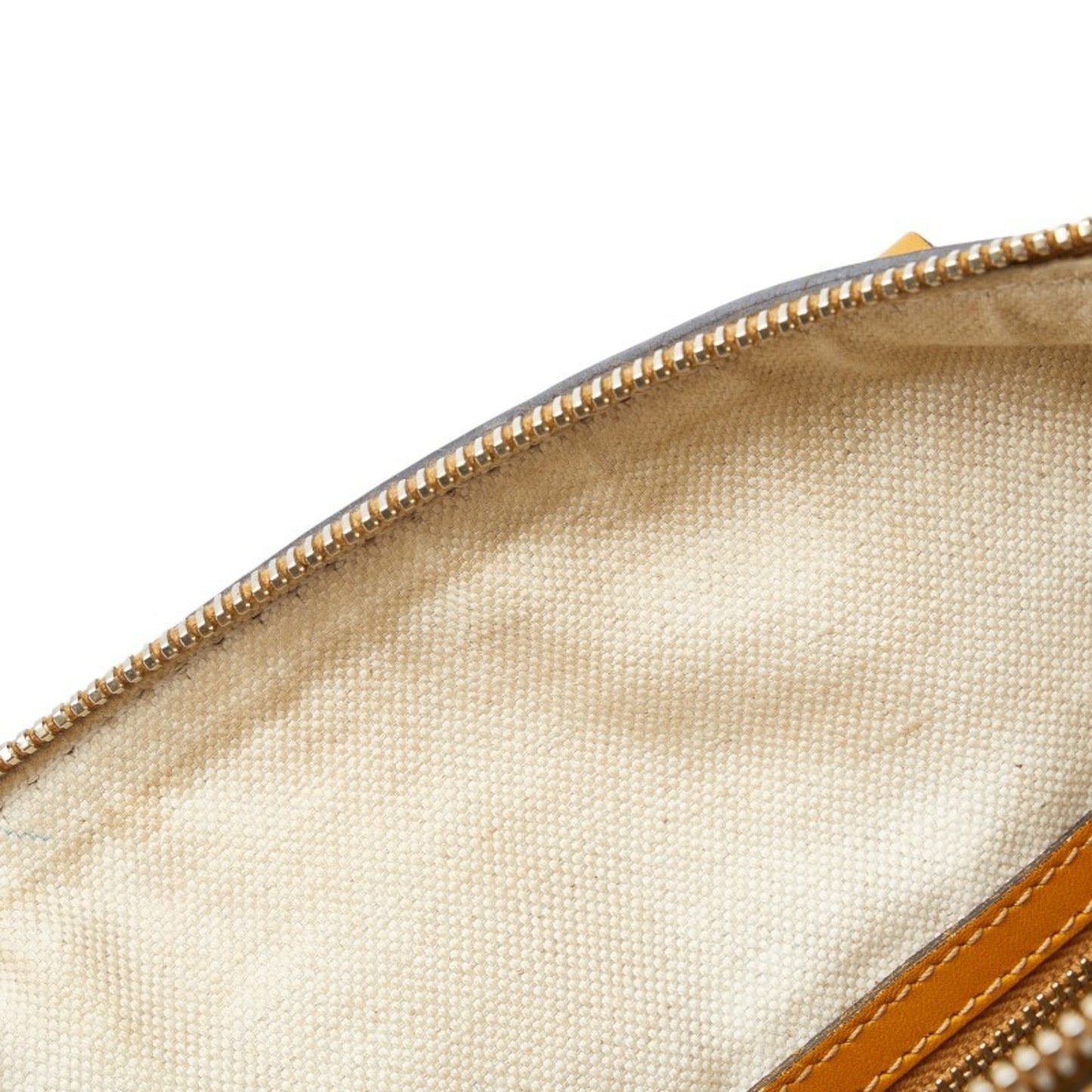 Gucci Beige Yellow Canvas Leather Shoulder Bag ( )