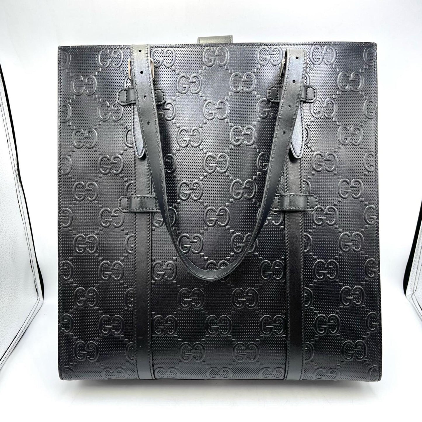 Gucci Black Leather Handbag ( )