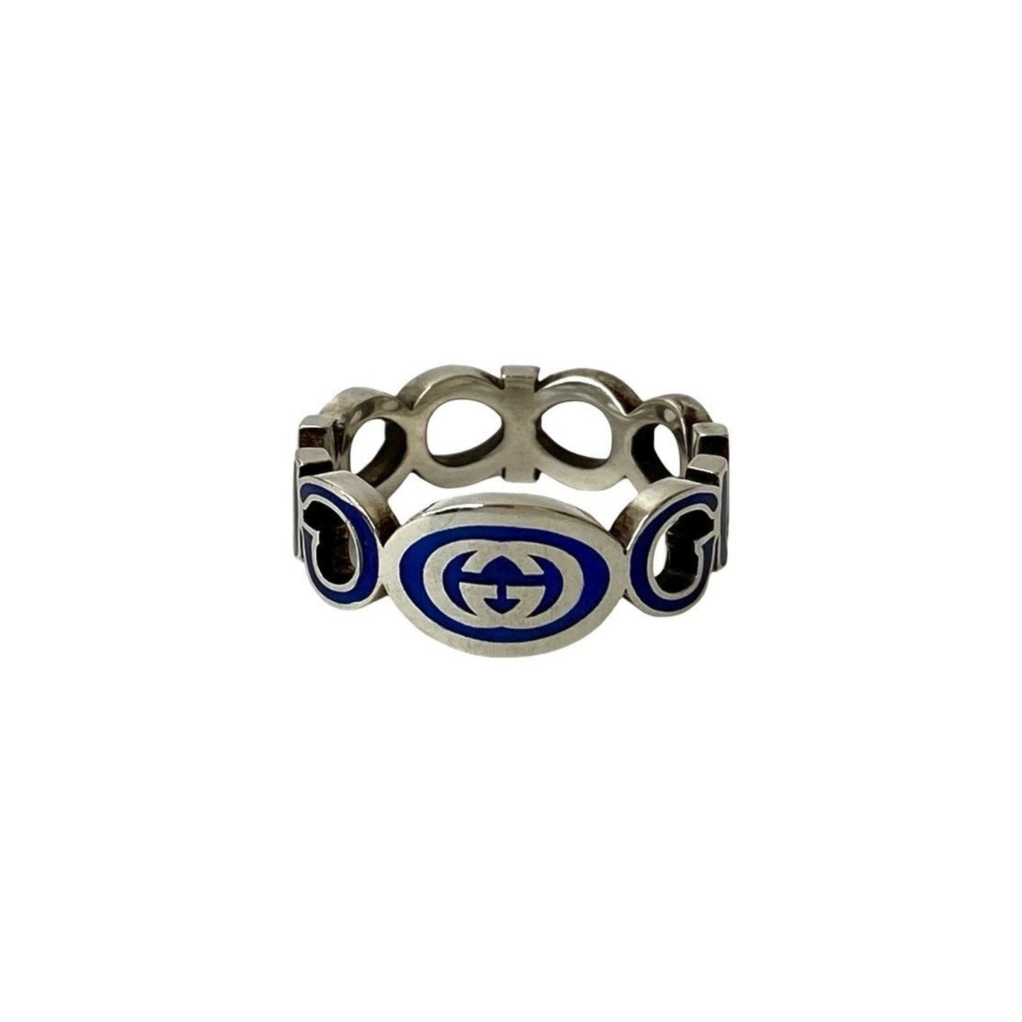 Gucci Silver Blue Silver 925 Band Ring ( )