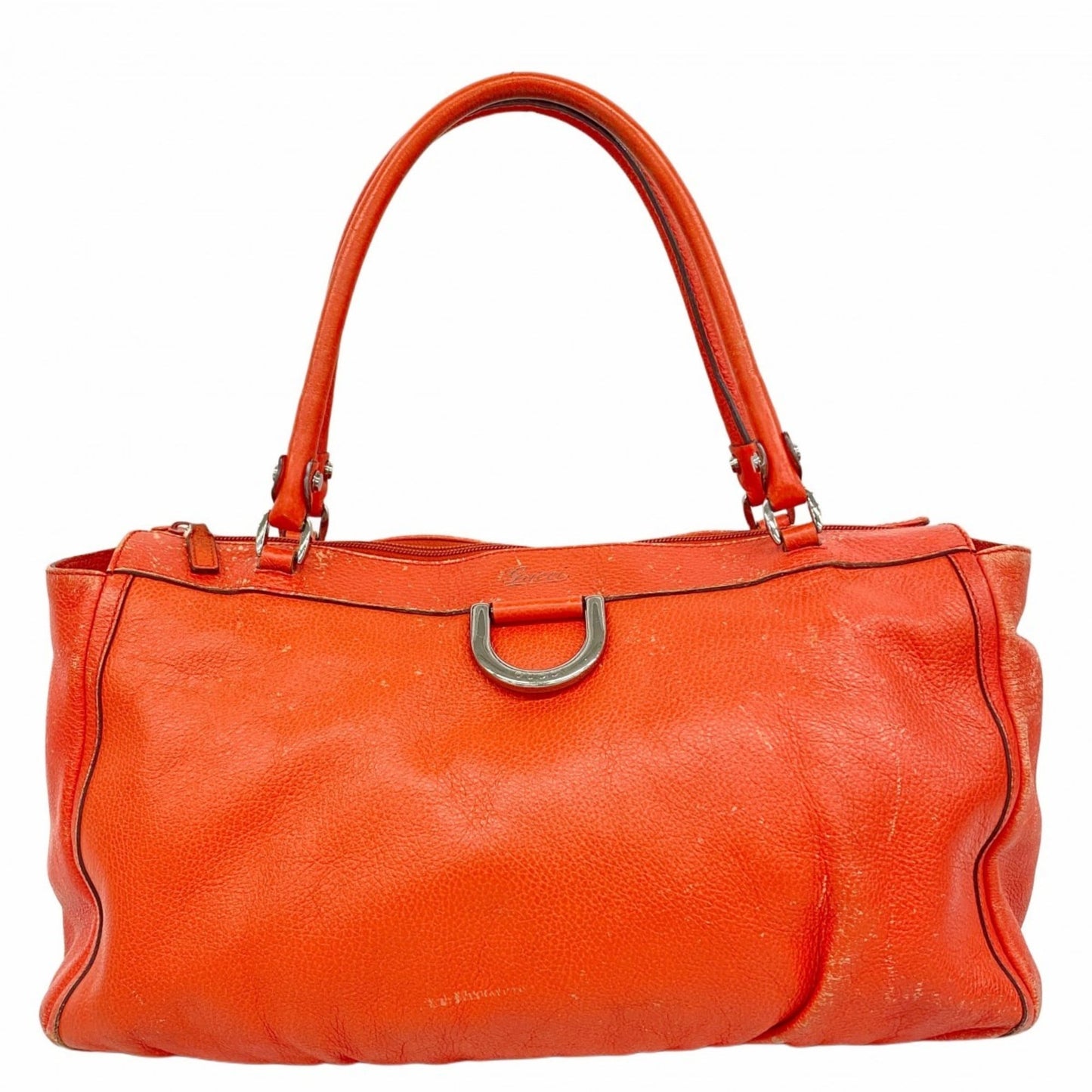Gucci Red Color Leather Tote Bag ( )
