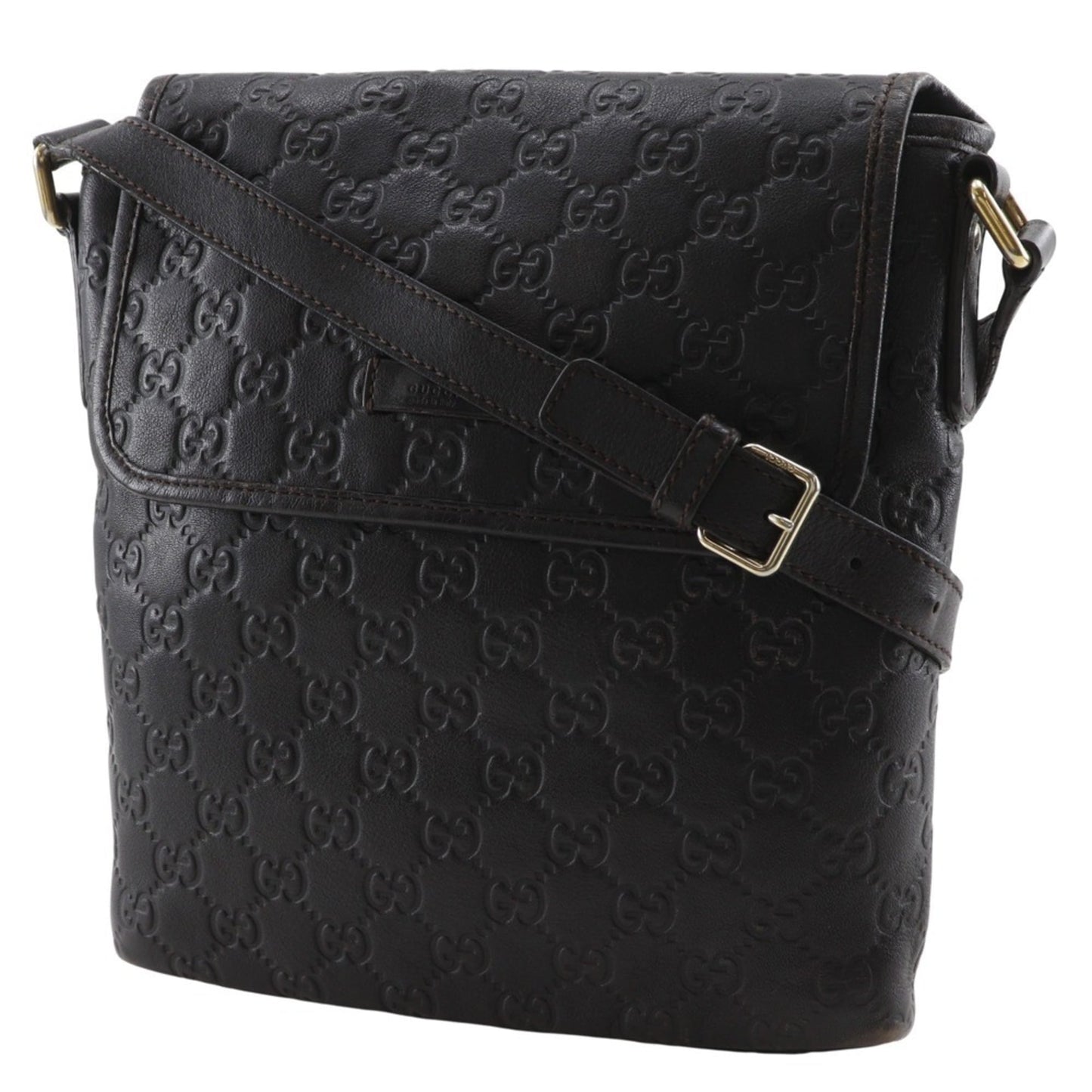 Gucci Brown Leather Shoulder Bag ( )