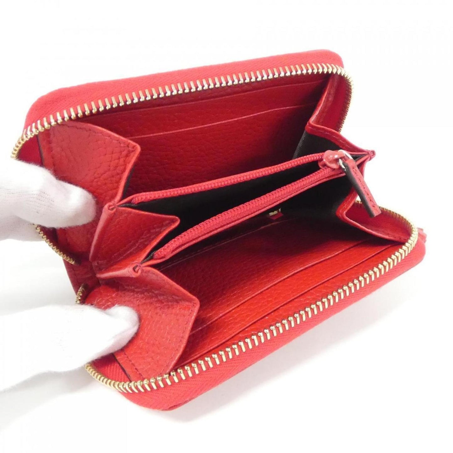 Gucci Red Color Leather Coin Purse/Coin Case ( )