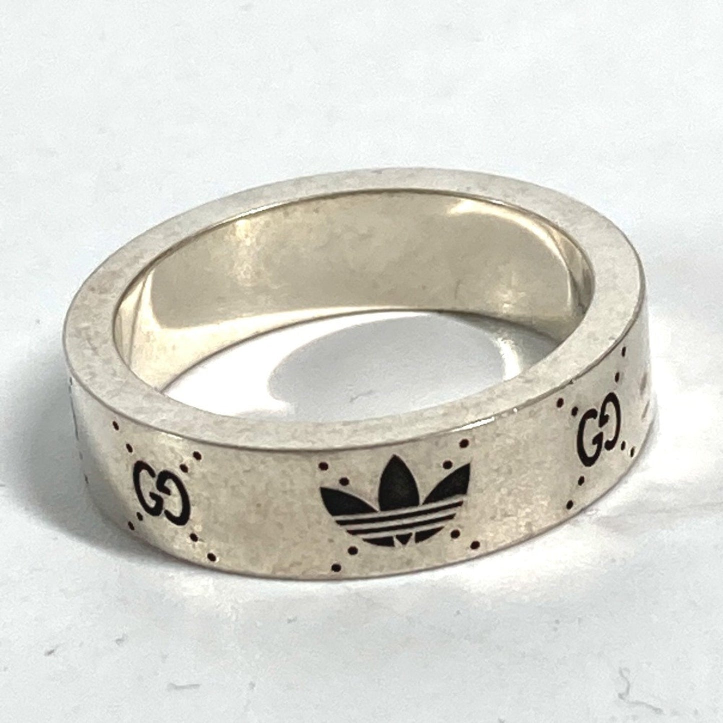 Gucci Silver Black Silver 925 Band Ring ( )