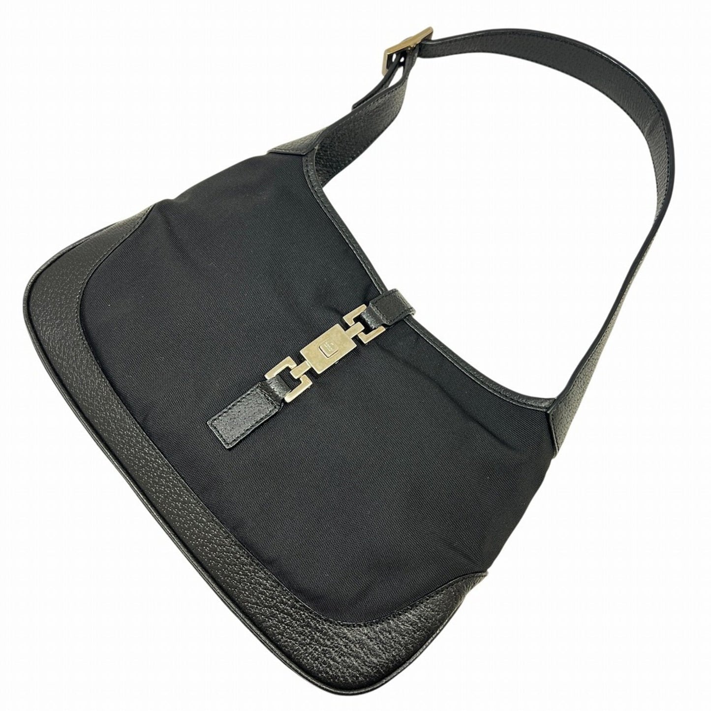 Gucci Black Canvas Leather Handbag ( )