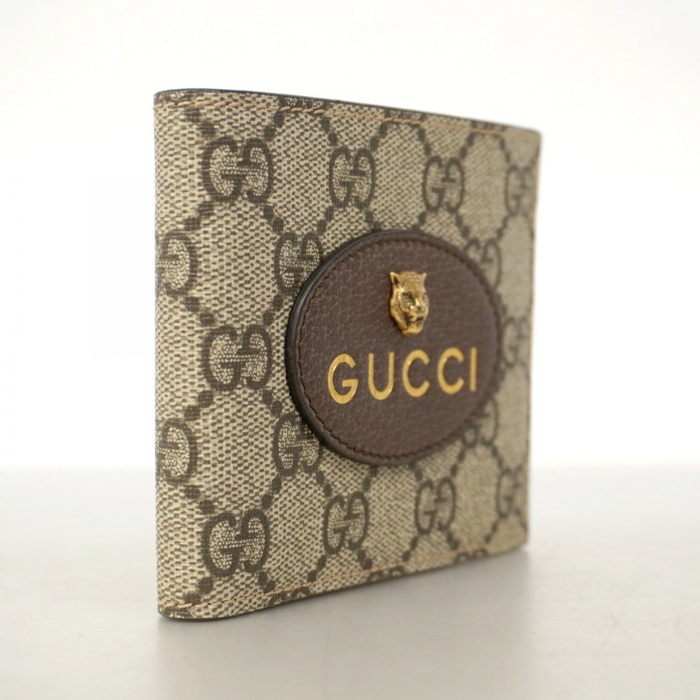 Gucci Beige Brown Pvc Bill Wallet (Bi-Fold) ( )