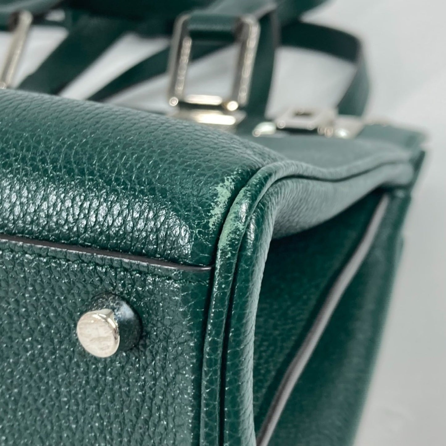 Gucci Green Leather Handbag ( )