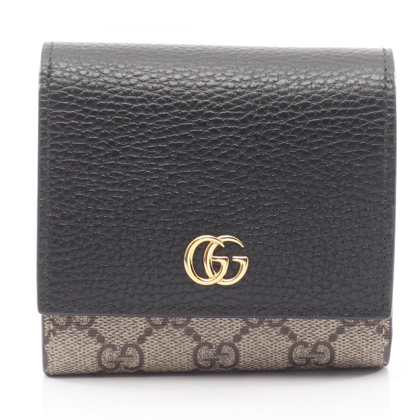 Gucci Beige Black Gg Supreme Leather Wallet (Bi-Fold) ( )