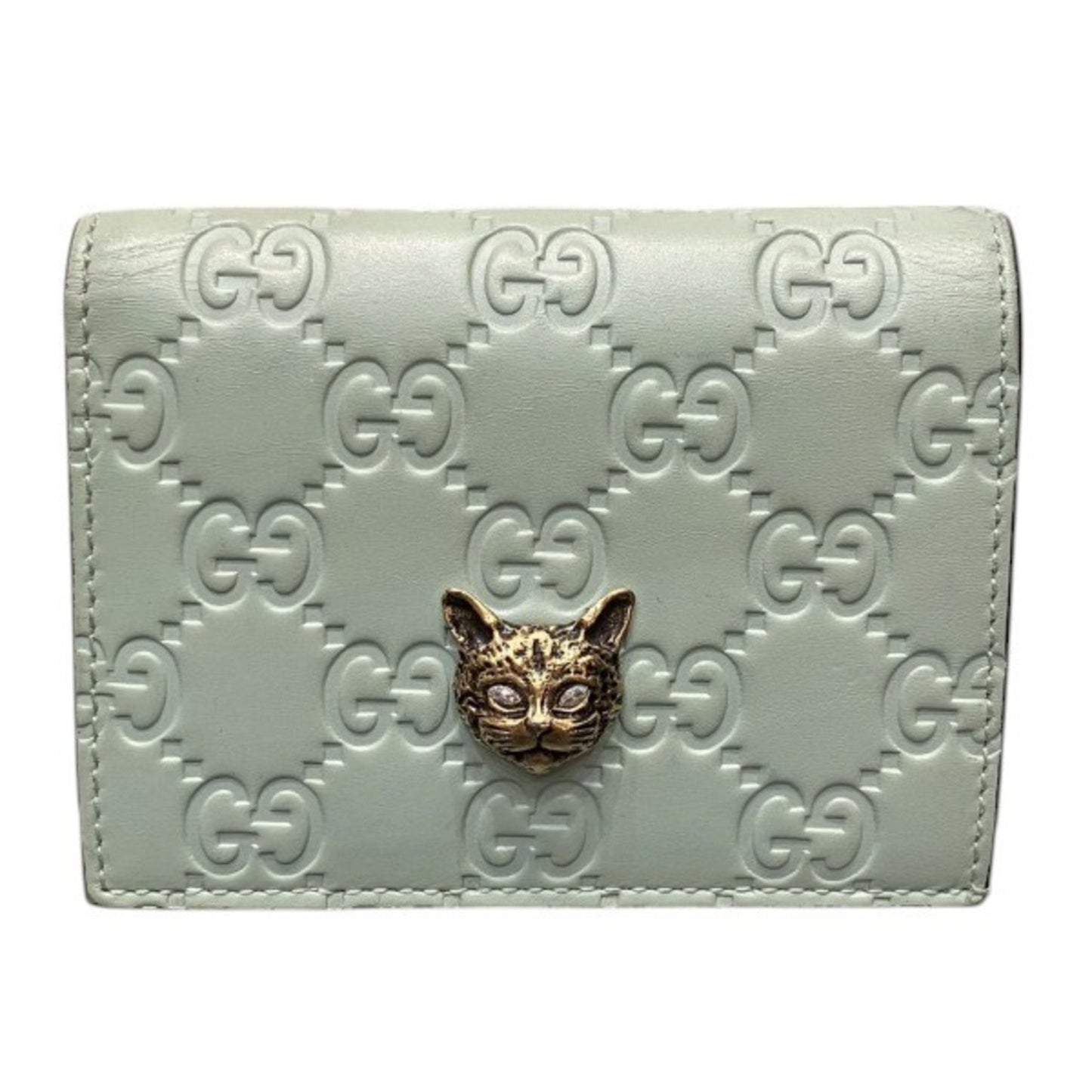 Gucci Light Green Leather Wallet (Bi-Fold) ( )