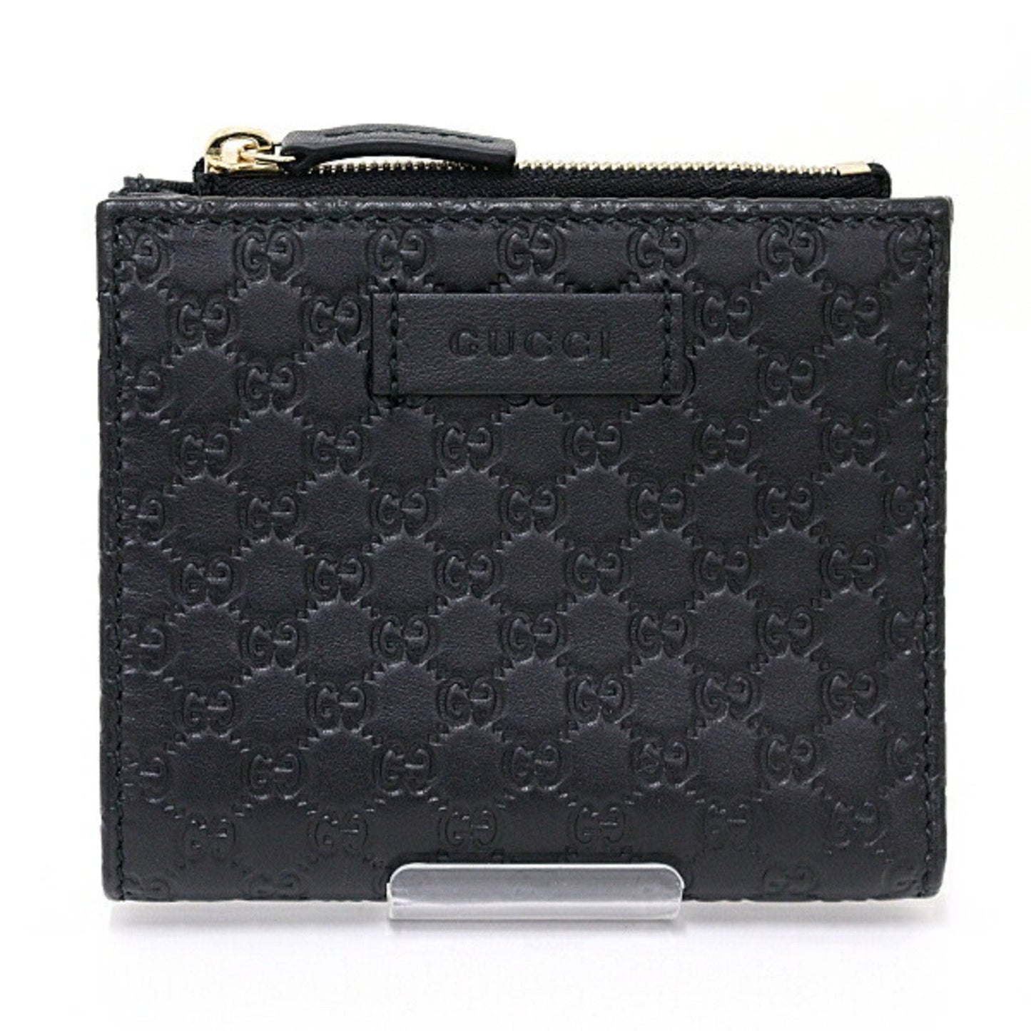 Gucci Black Pink White Yellow Leather Wallet (Bi-Fold)
