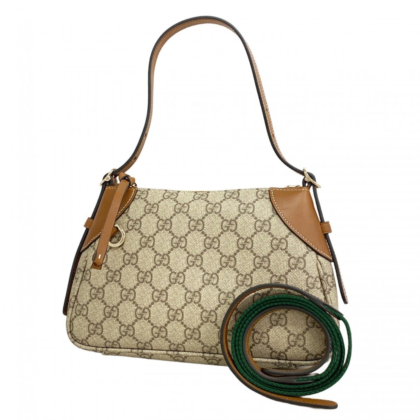 Gucci Beige Brown Pvc Handbag ( )