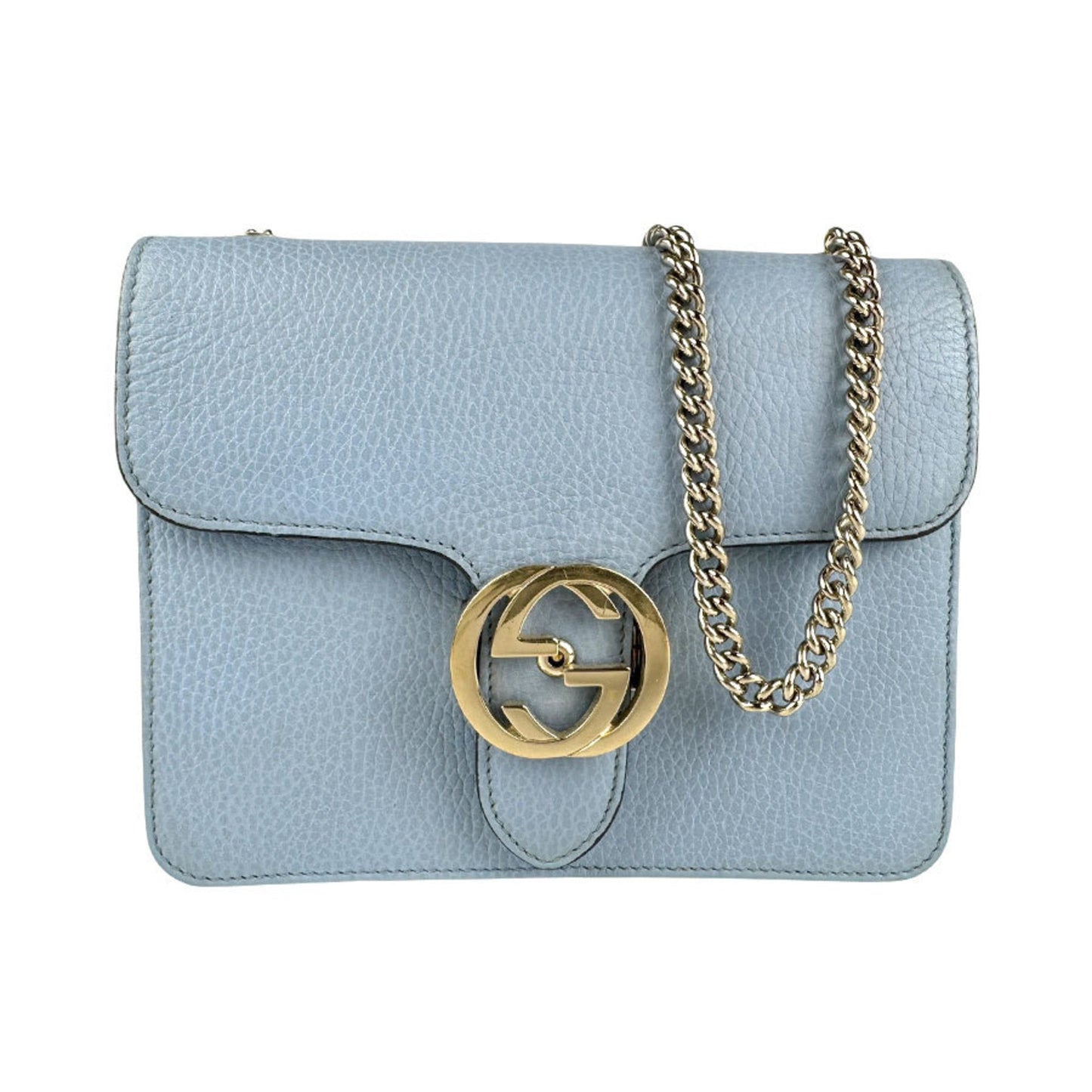 Gucci Light Blue Leather Shoulder Bag ( )