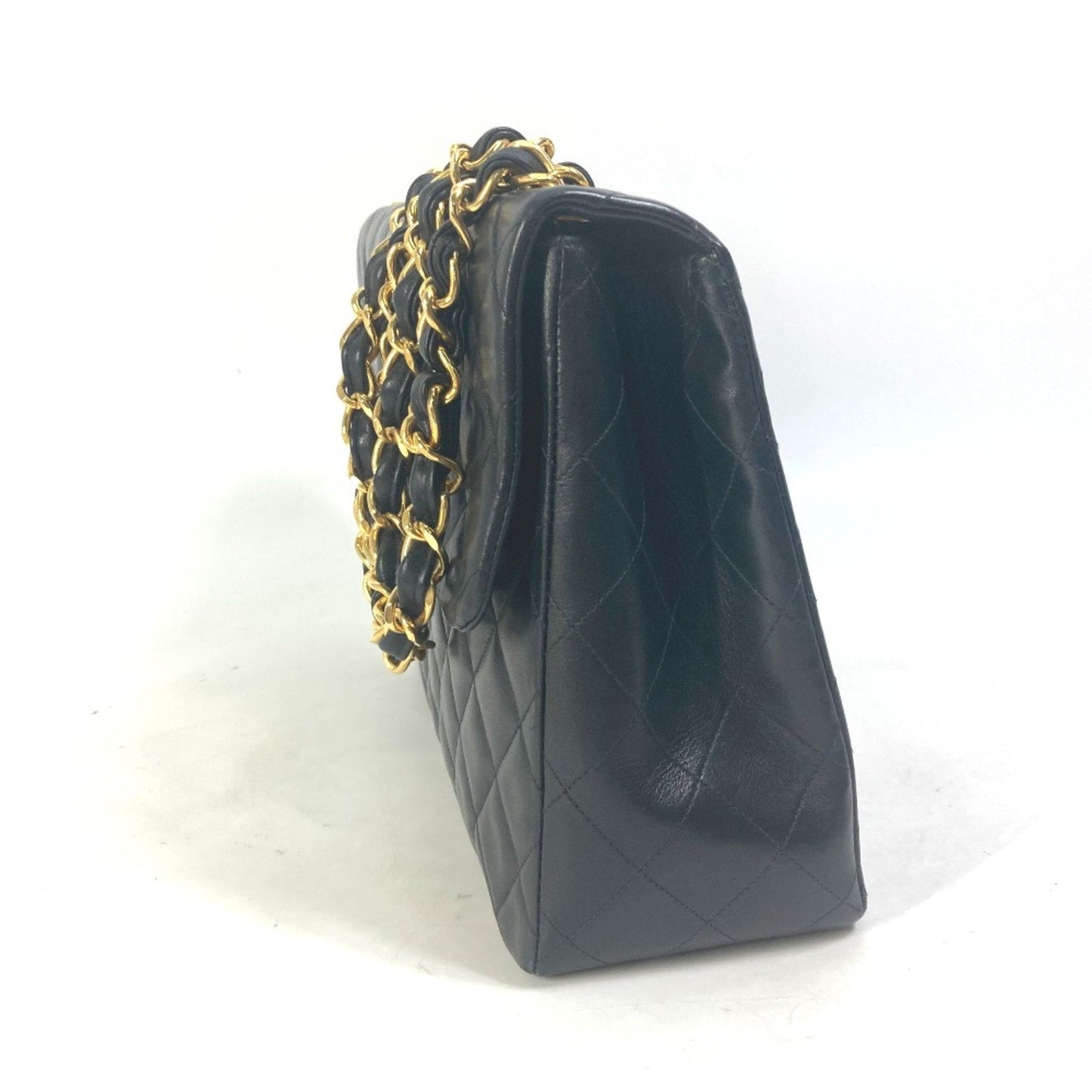 Chanel A01094 CC Mark   shawl double chain bag Shoulder Bag Black Gold