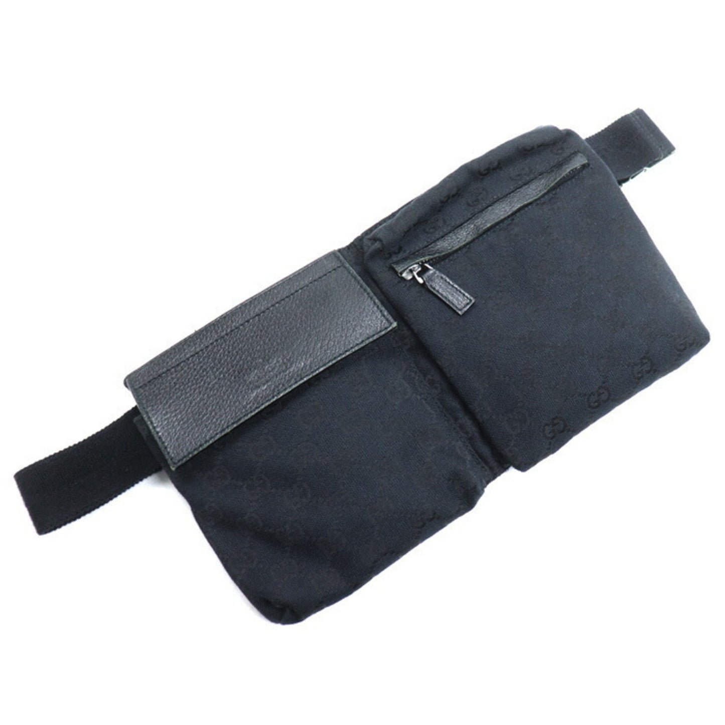 Gucci Black Gg Canvas Fanny Pack ( )