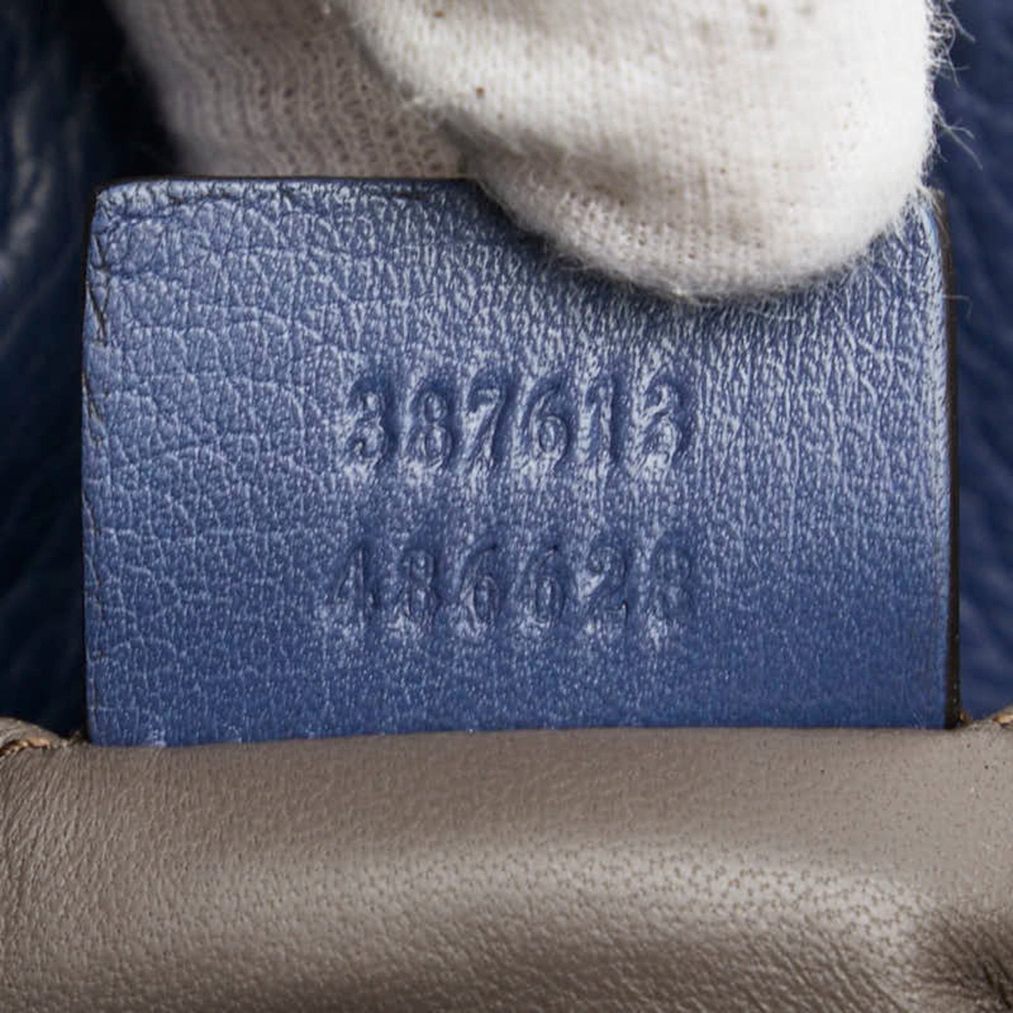 Gucci Bamboo Navy Leather Handbag Shoulder Bag ( )
