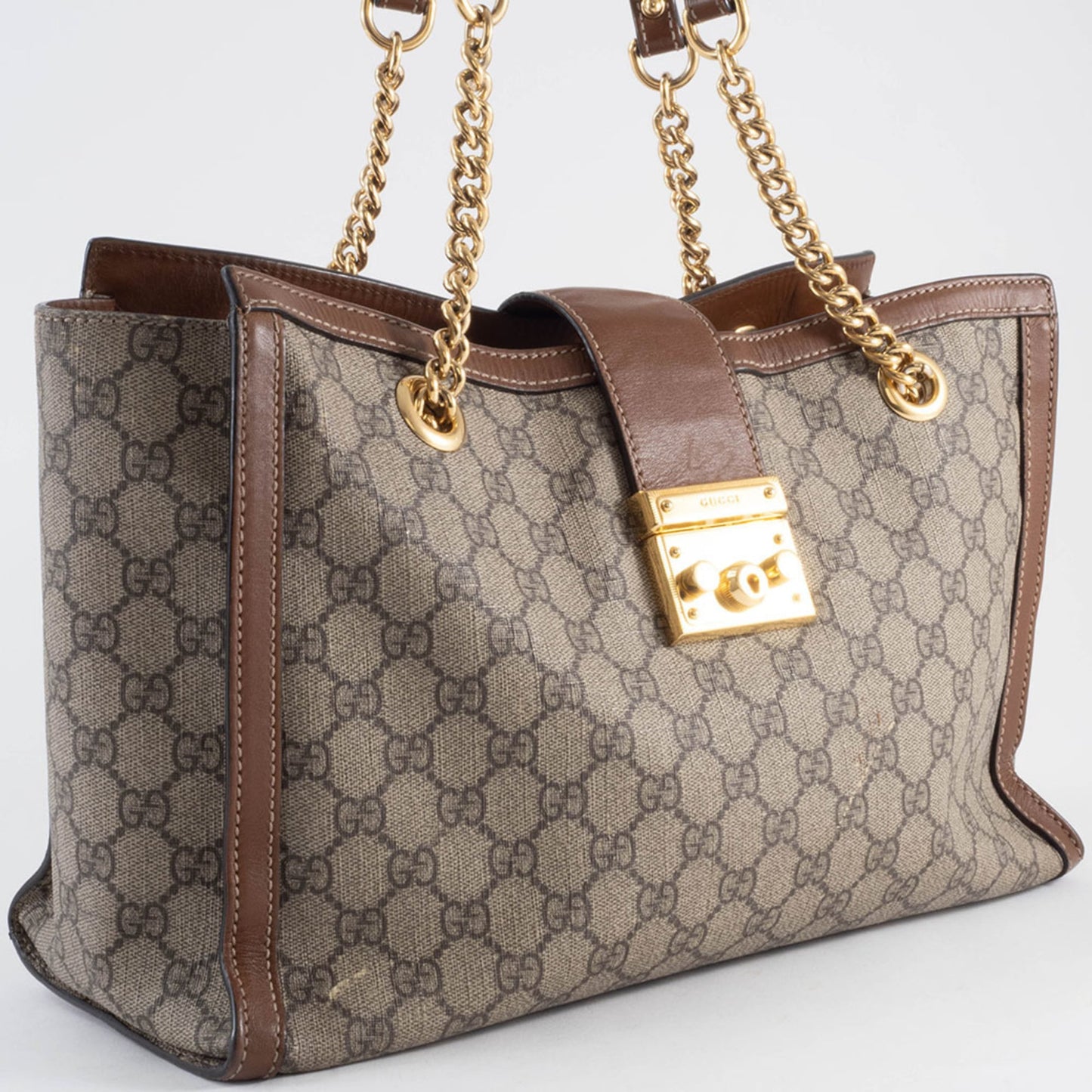 Gucci Beige Gg Supreme Leather Shoulder Bag ( )