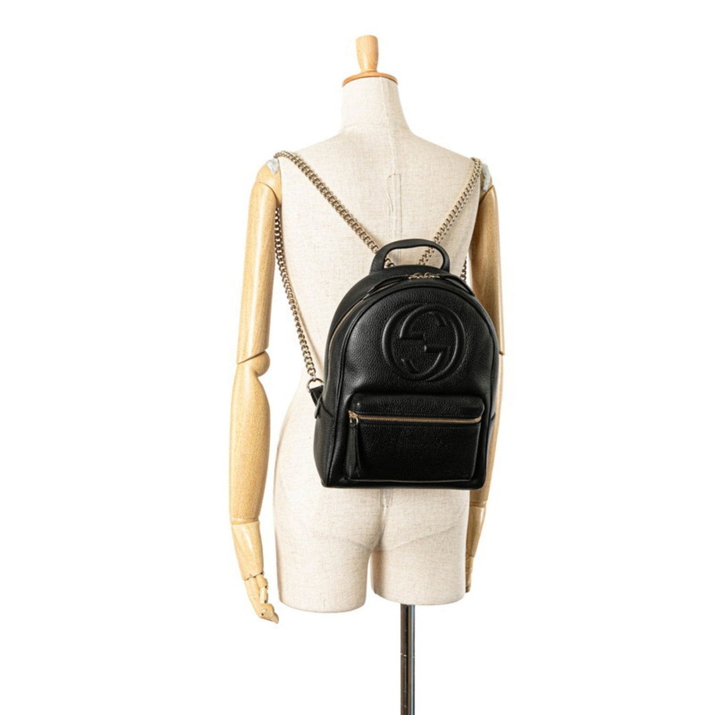 Gucci Black Leather Backpack ( )