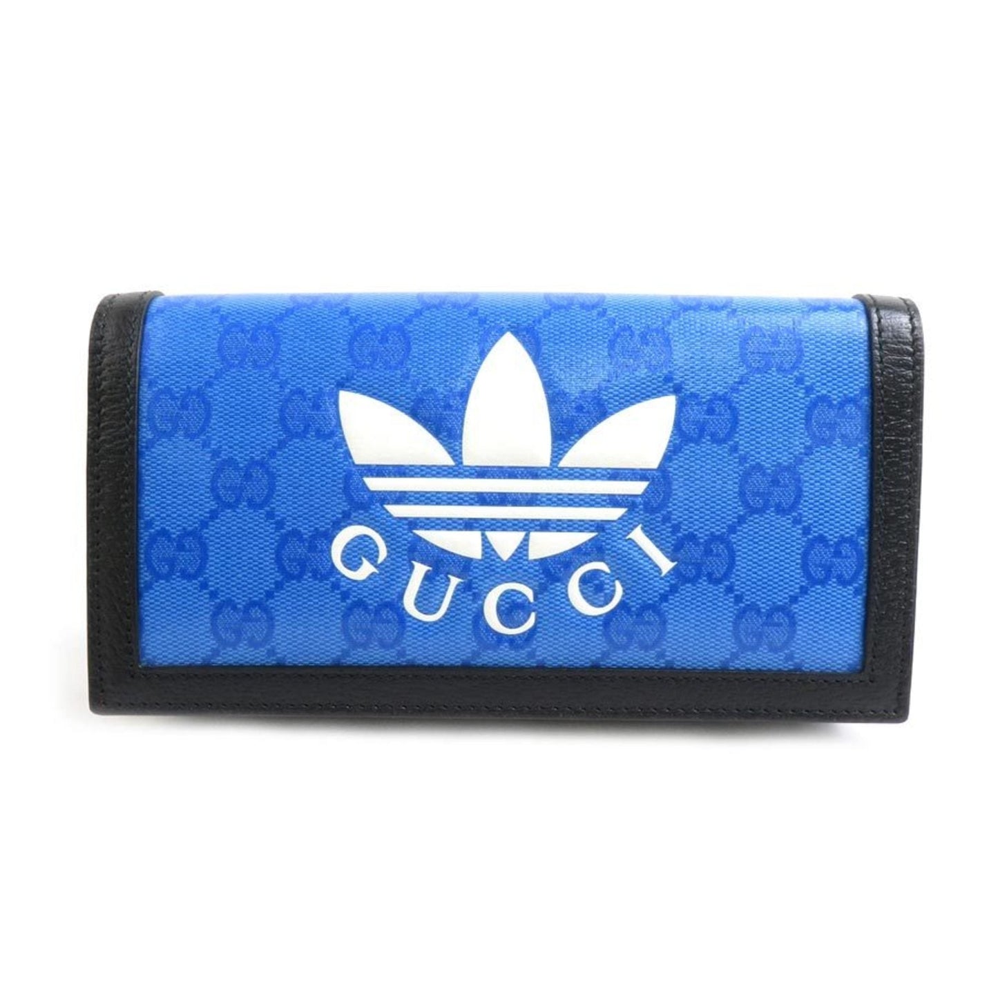 Gucci Black Blue White Leather Chain/Shoulder Wallet ( )