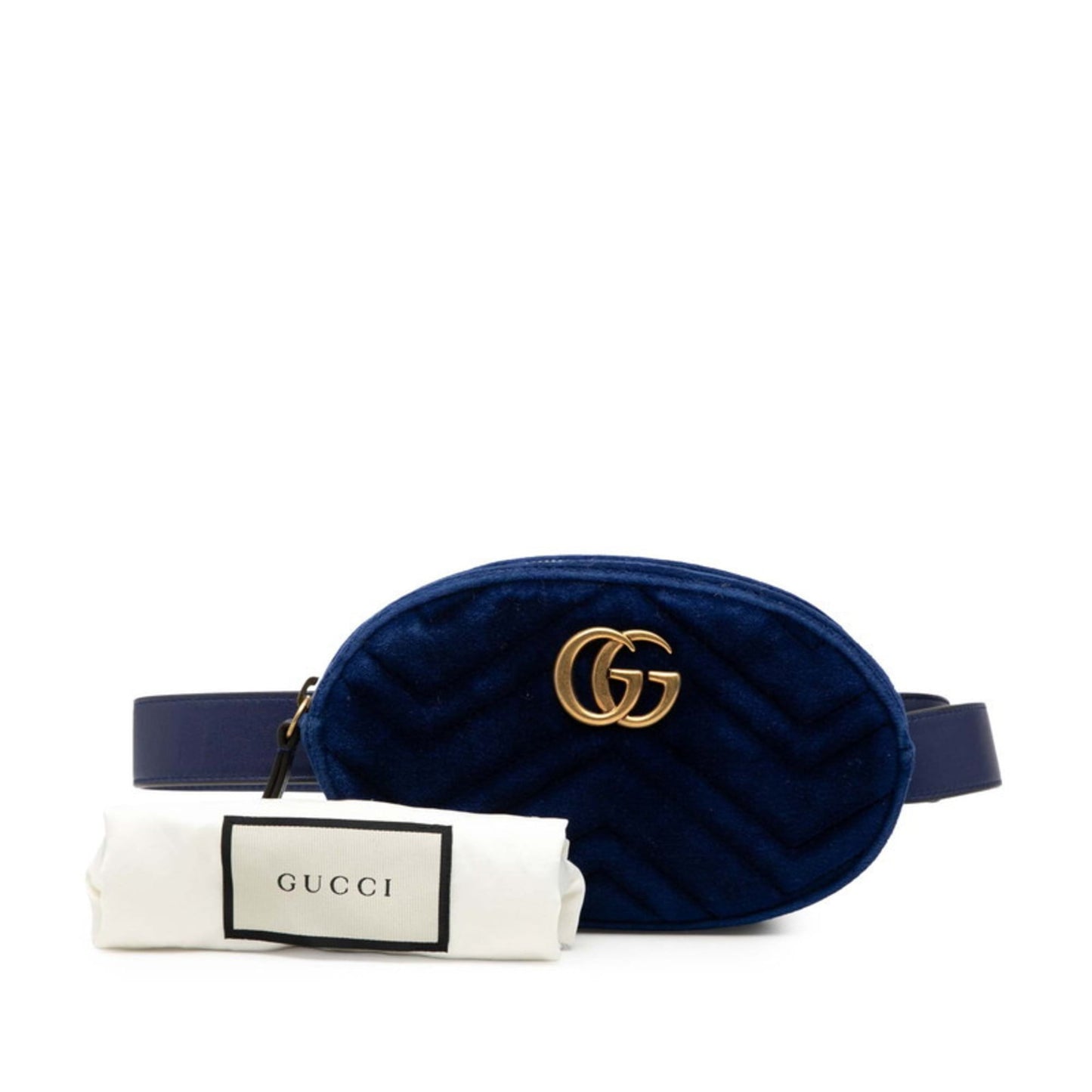 Gucci Gg Marmont Blue Leather Sling Bag ( )