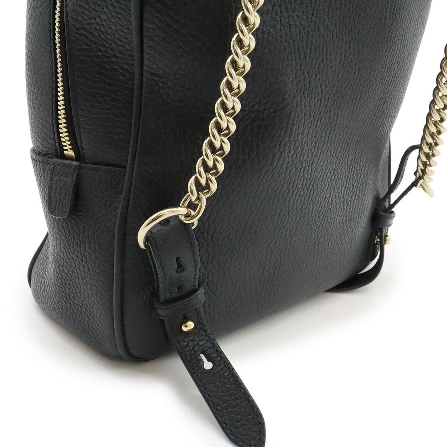 Gucci Soho Black Yellow Leather Backpack ( )