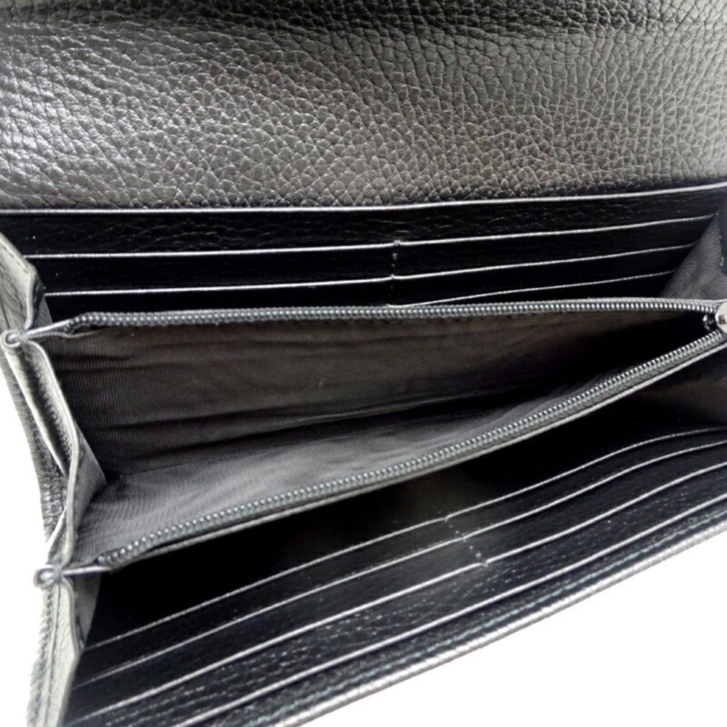 Gucci Black Leather Long Wallet (Bi-Fold) ( )