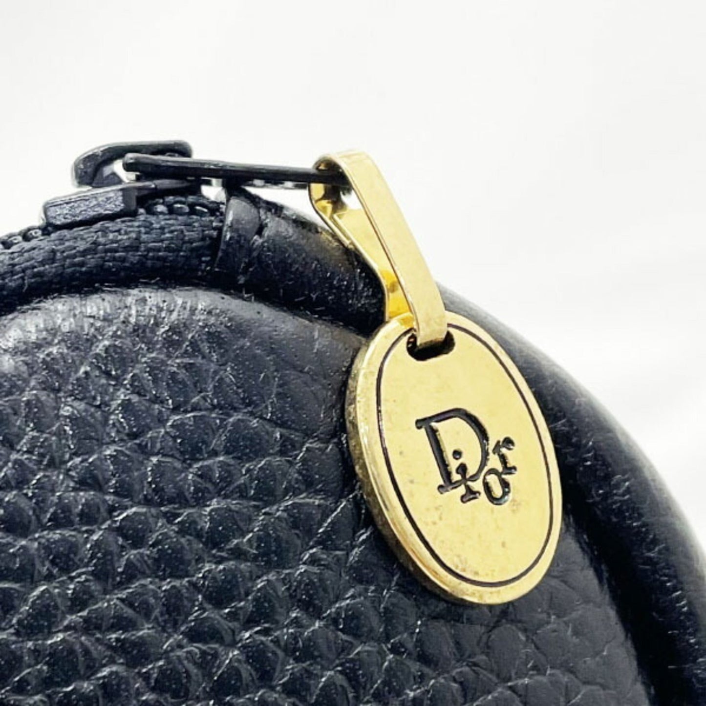 Christian Dior Black Leather Coin Purse/Coin Case ()