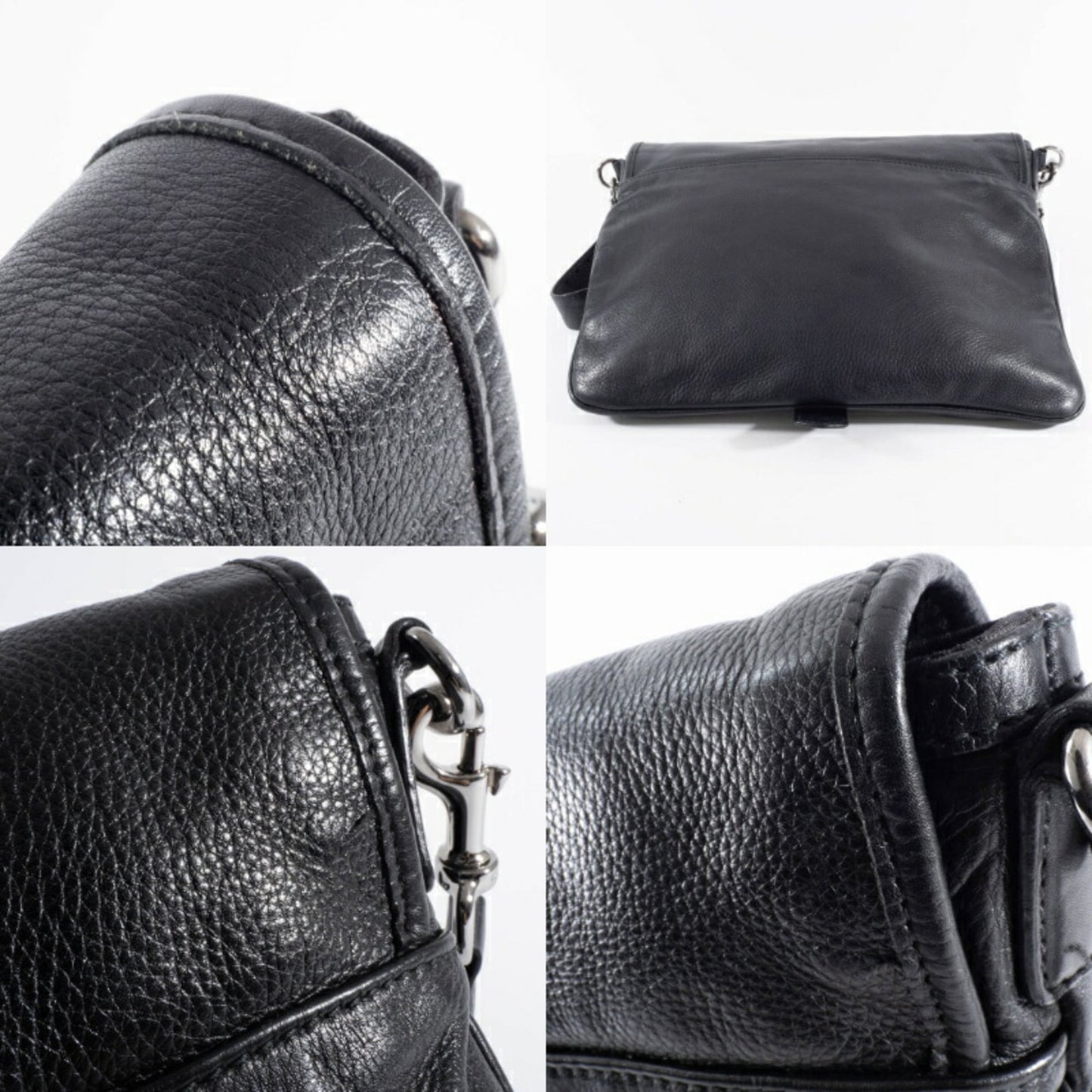 Gucci Black Leather Shoulder Bag ( )