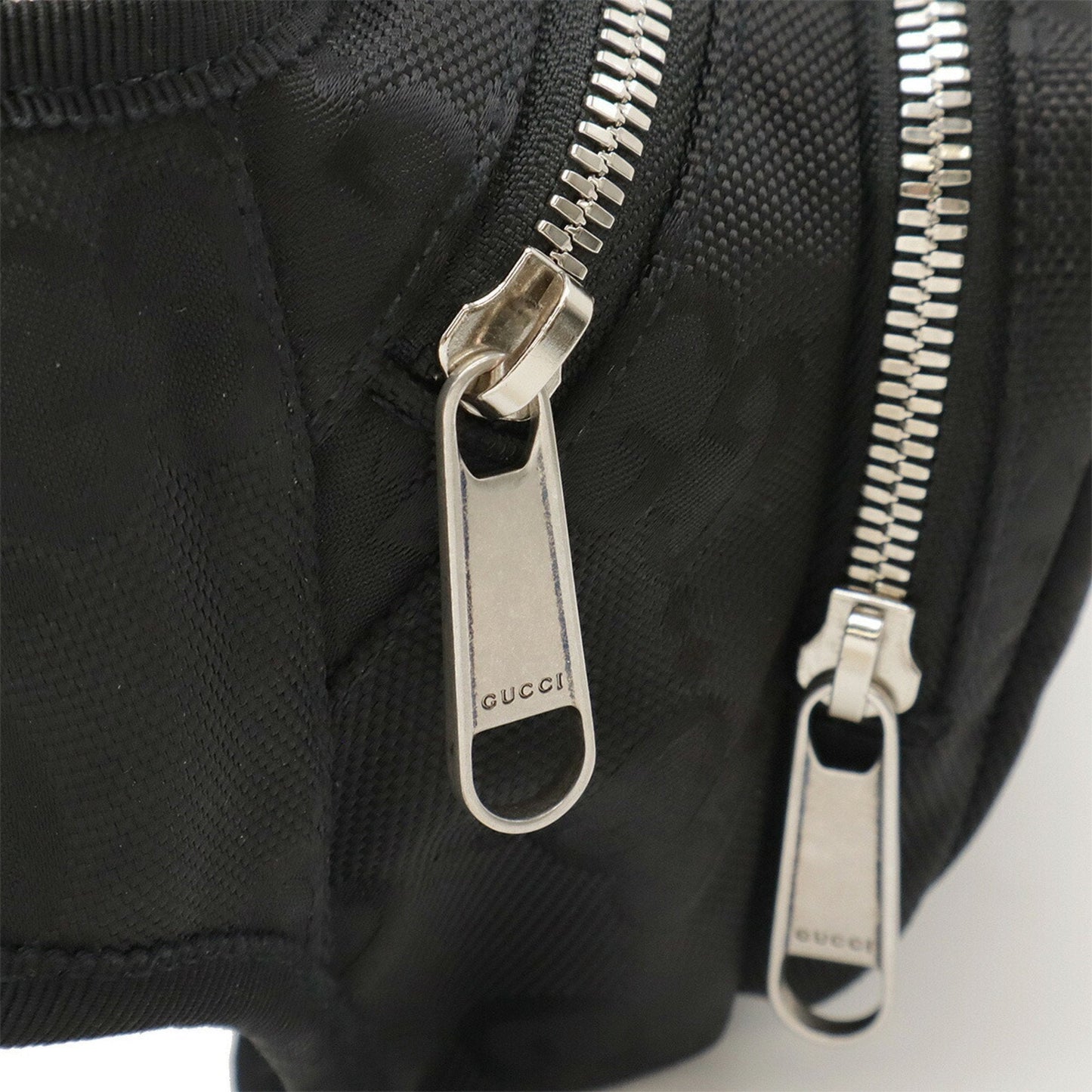 Gucci Black Nylon Canvas Leather Fanny Pack Sling Bag ( )