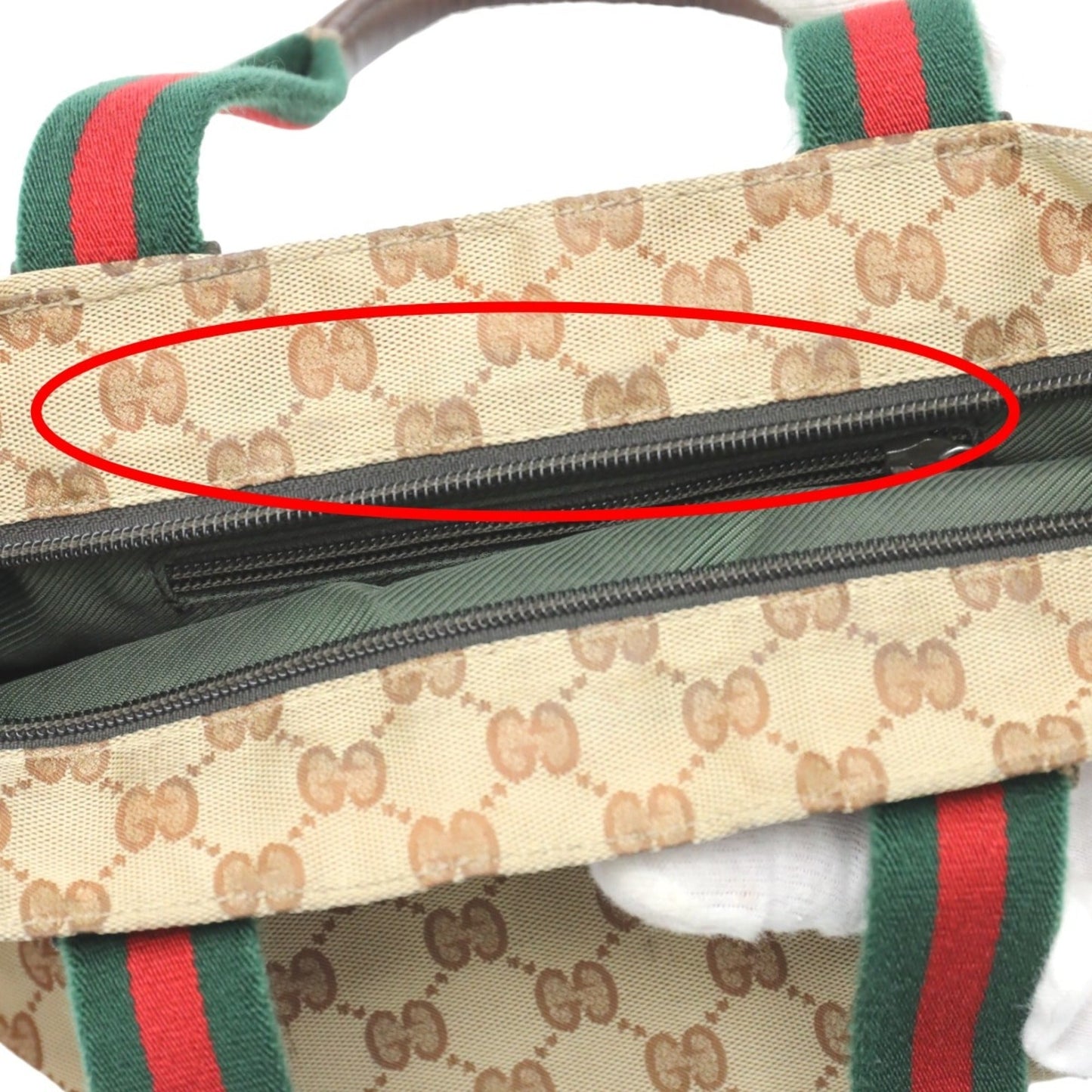 Gucci Gg Canvas Beige Gg Canvas Handbag Tote Bag ( )