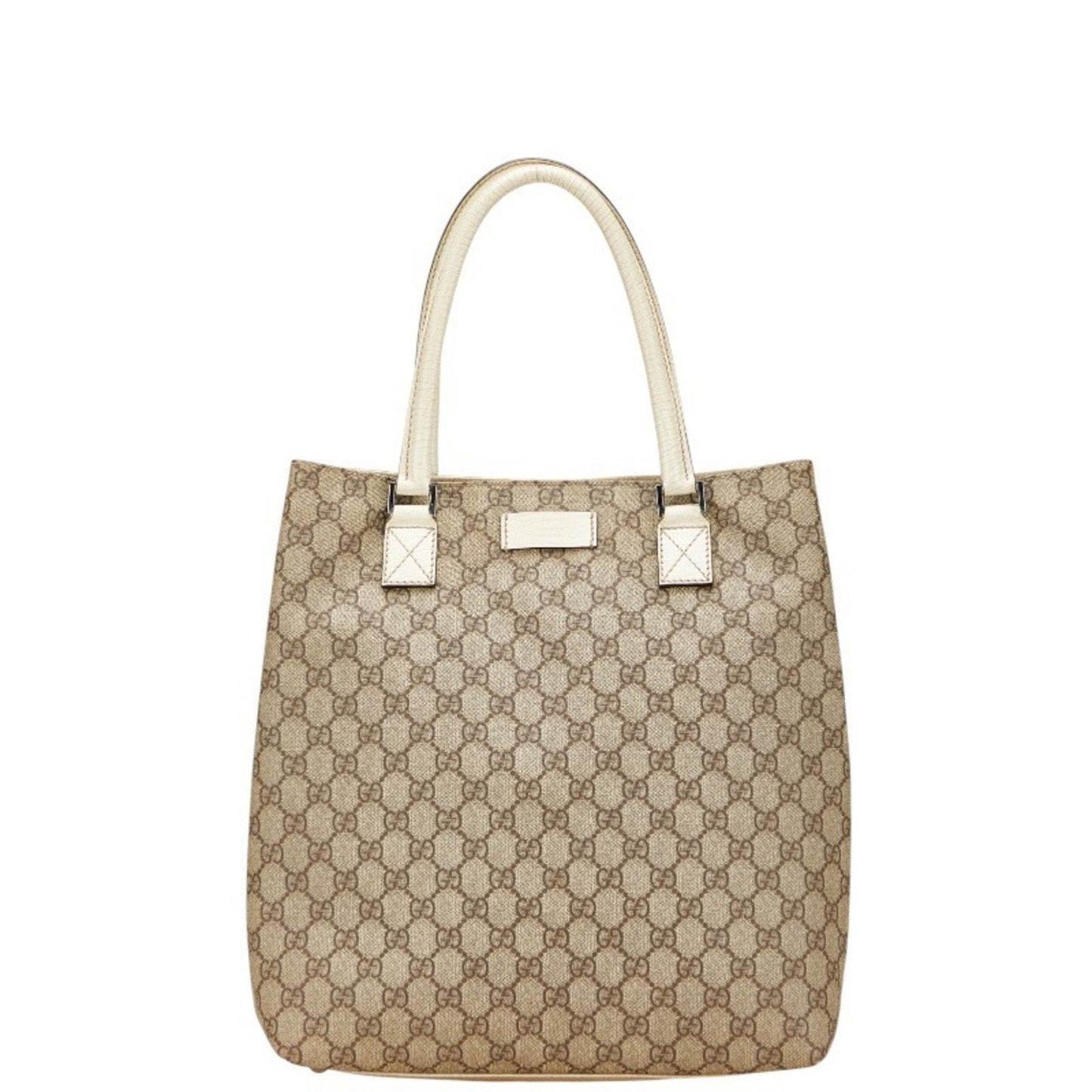 Gucci Beige Ivory Pvc Leather Handbag Tote Bag ( )