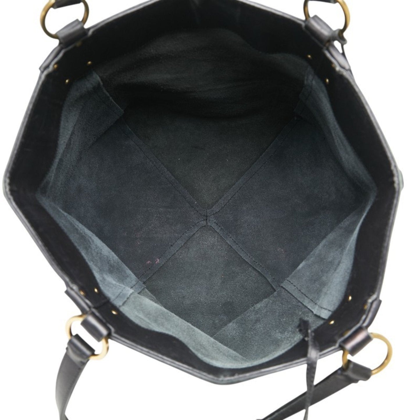 Gucci Black Leather Handbag Tote Bag ( )