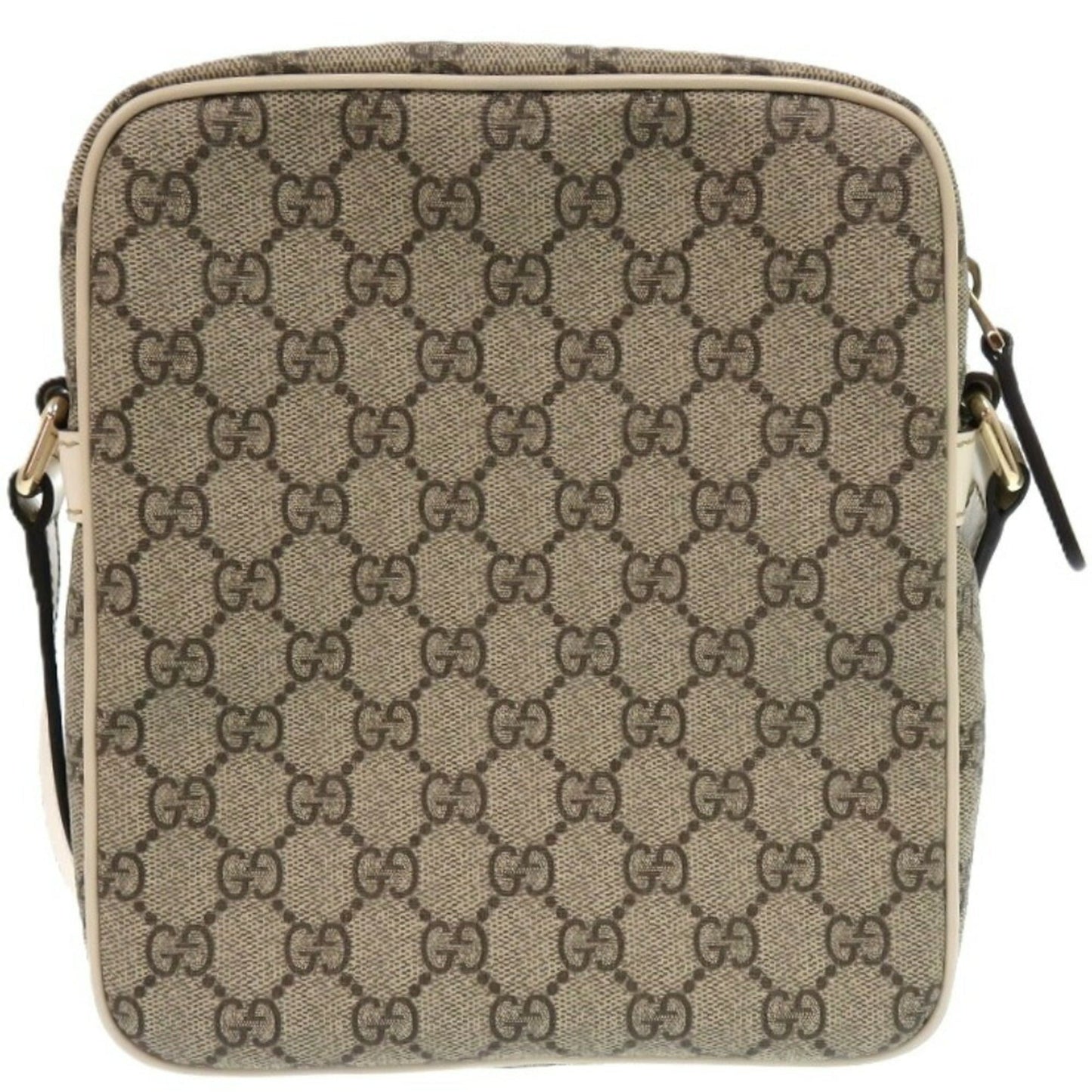 Gucci Brown Ivory Gg Supreme Pvc Shoulder Bag ( )