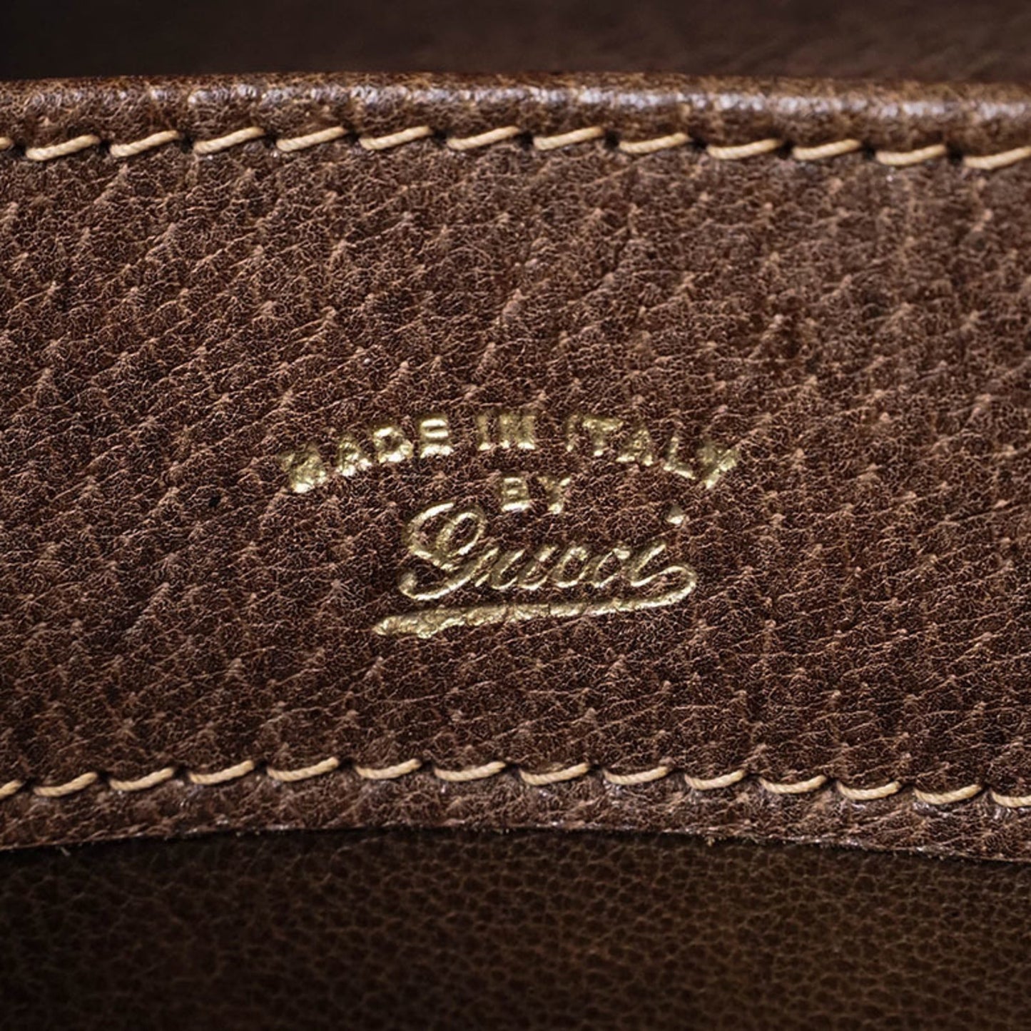Gucci Brown Leather Shoulder Bag ( )