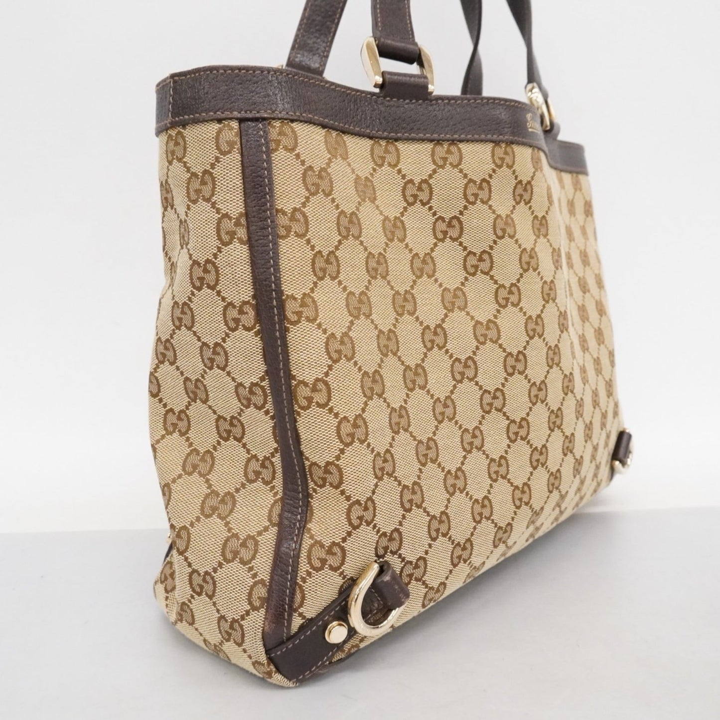 Gucci Brown Canvas Tote Bag ( )